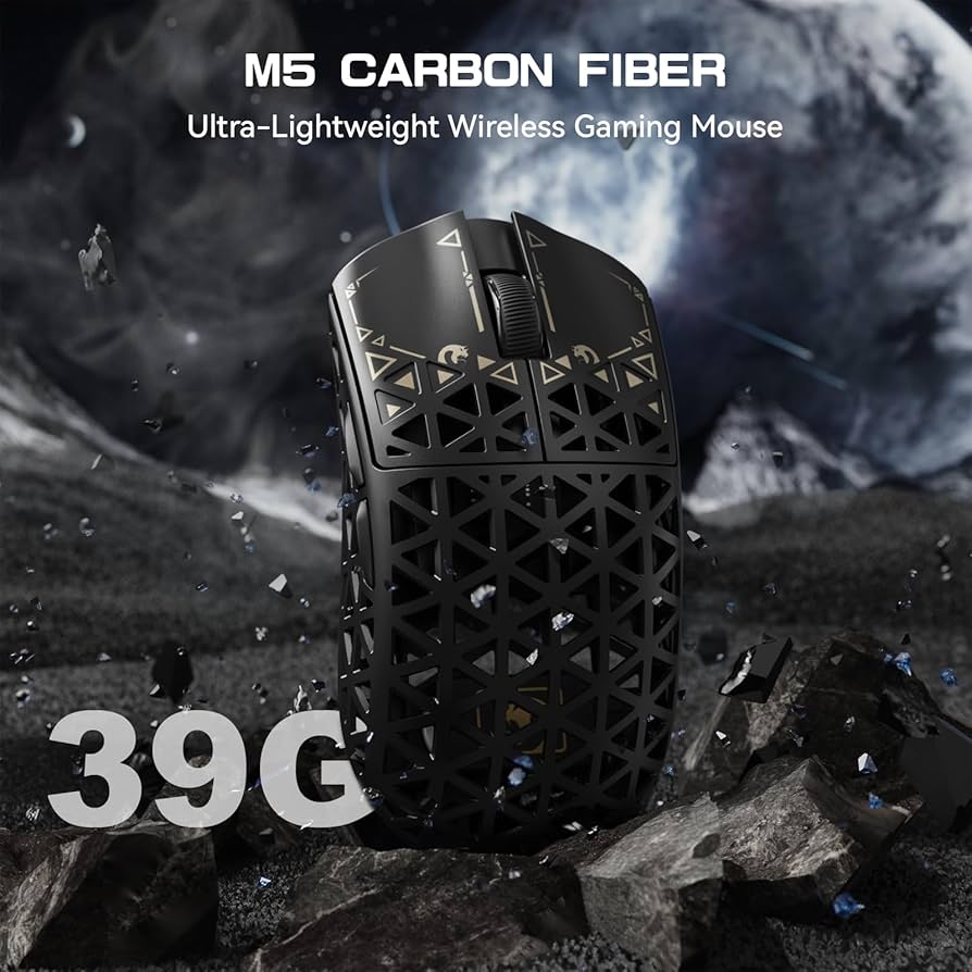 MAMBASNAKE M5 Ultra ゲーミングマウス PAW3950MAX Amazon.com: MAMBASNAKE M5 Ultra Carbon Fiber Mouse, 39g