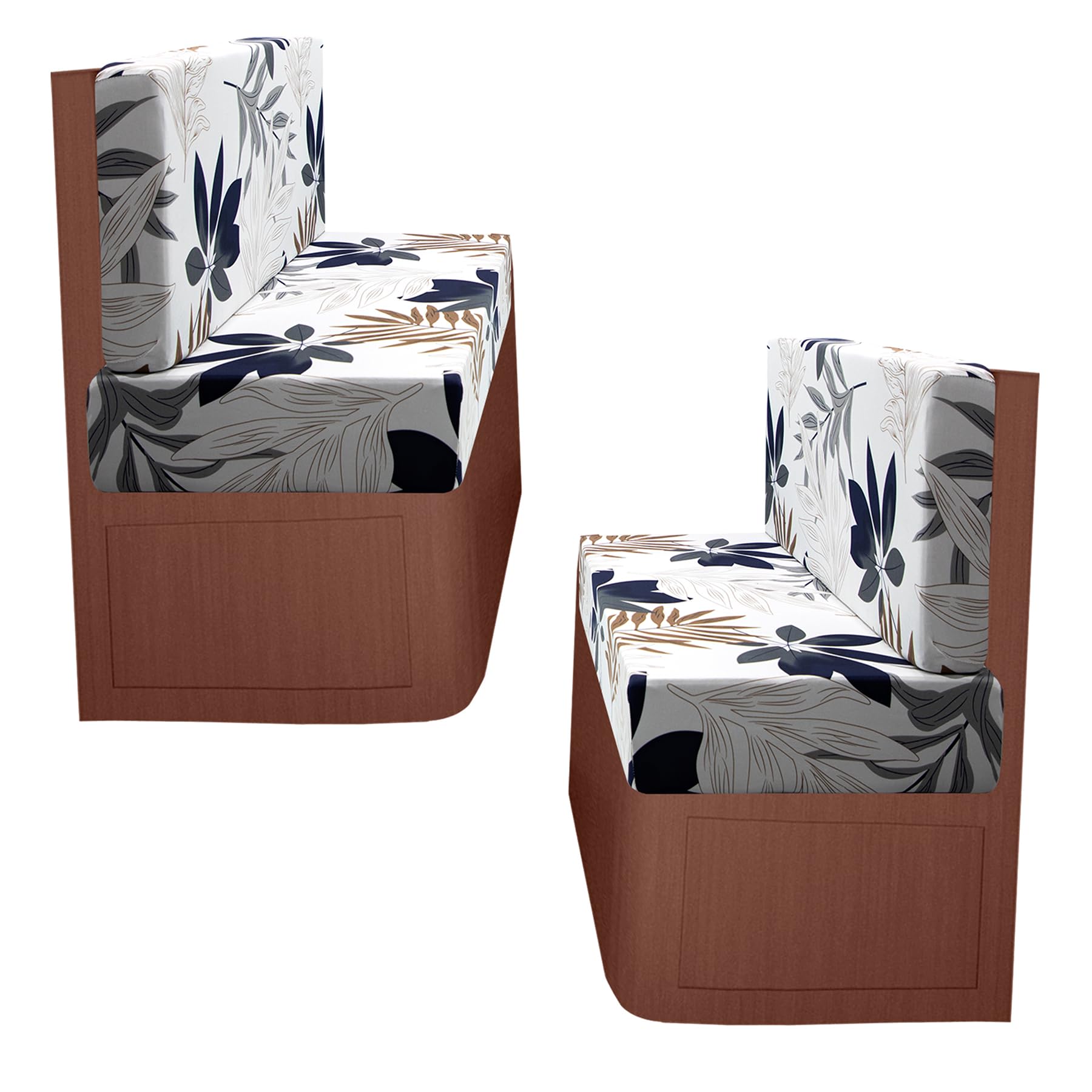 FUANGUI RV Dinette Cushion Covers Stretch Camper Booth Seats Replacement Washable Sofa Furniture Protector (A1, 2 Bench & 2 Backrest Covers)