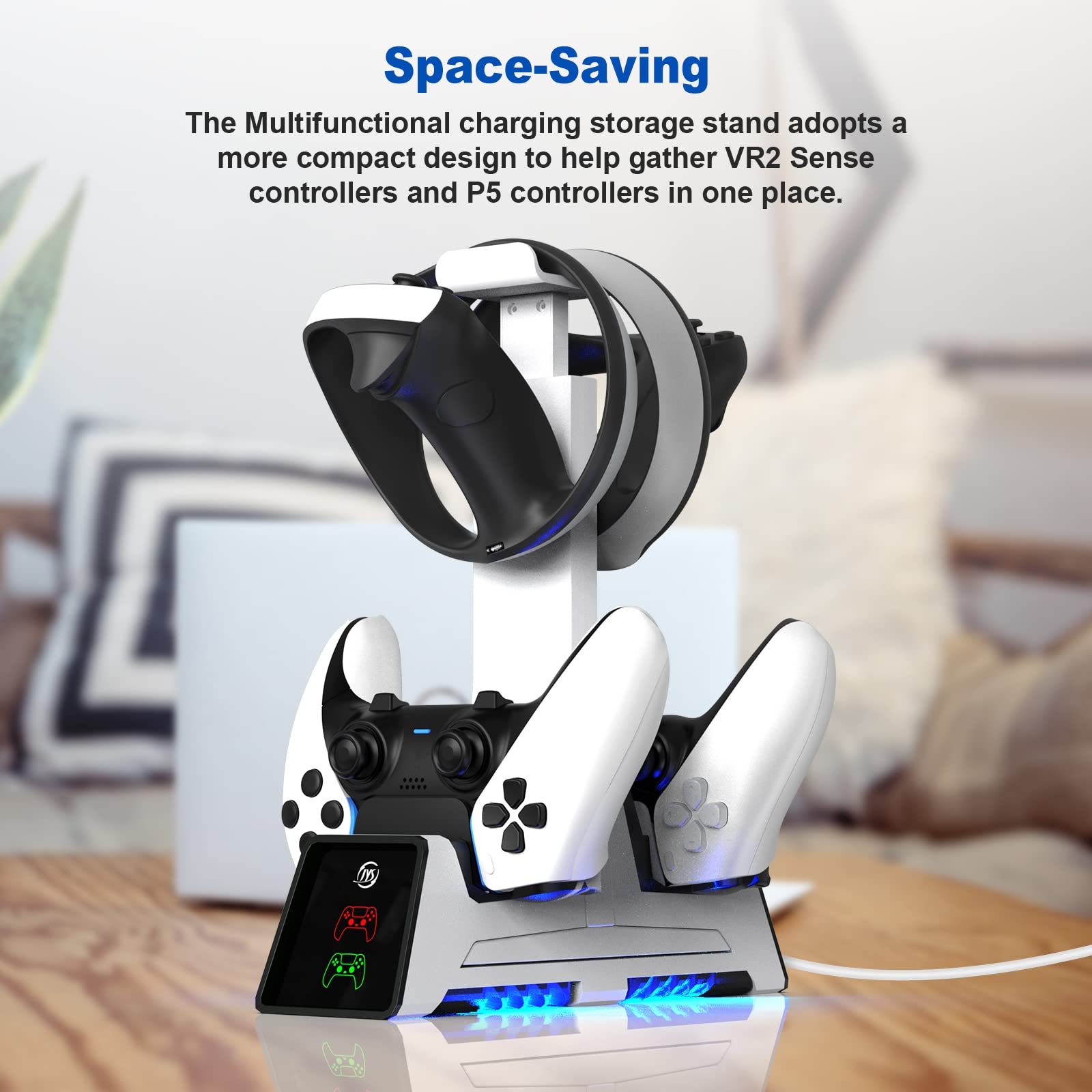 Supporto della stazione di ricarica del controller e set di cavi di ricarica per PS5 Elite, supporto di visualizzazione del caricabatterie della maniglia, controller di gioco VR Accessori di ricarica