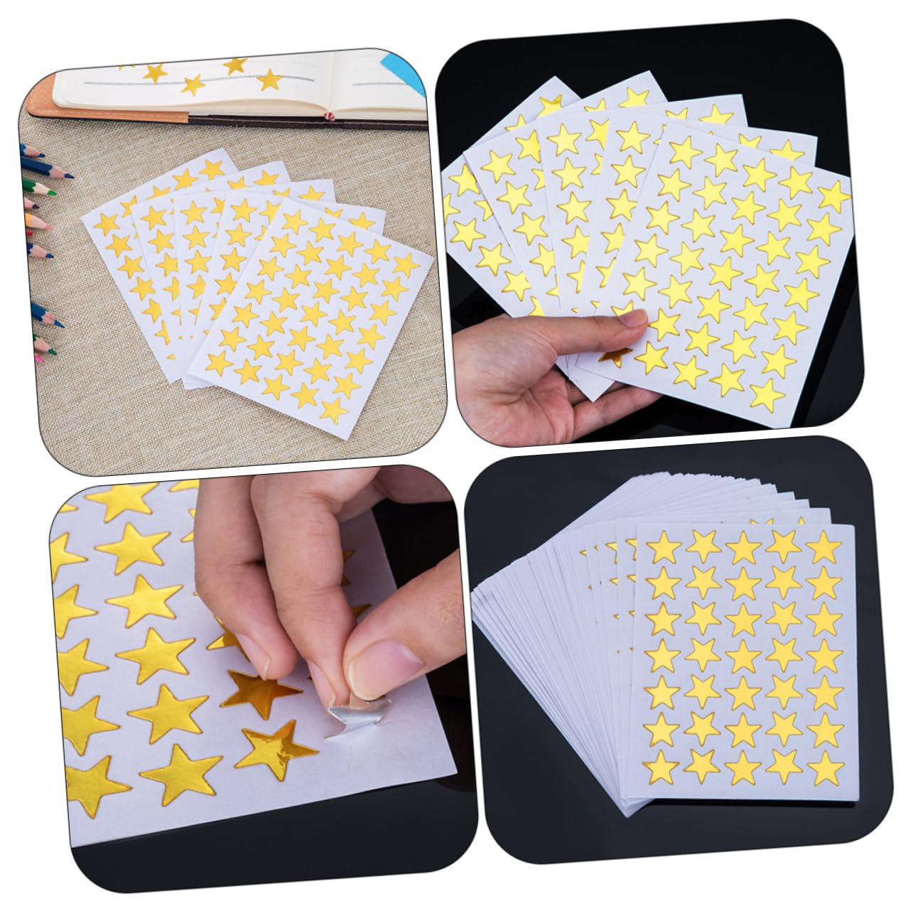 NUOBESTY 5 Sets Sternaufkleber Für Jungen Und Mädchen Belohnungstafel-aufkleber Entfernbare Pvc-hand-belohnungsaufkleber Zarte Jungen Und
