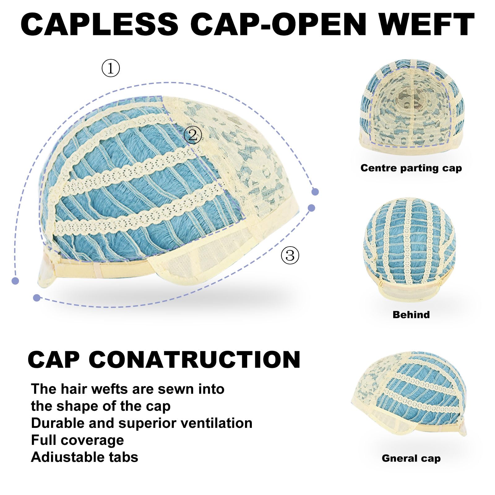 Ebingoo Blue Braided Cosplay Wig for Women + Wig Cap Long Straight Synthetic Costume Wig for Halloween Costume Anime Party: Blue