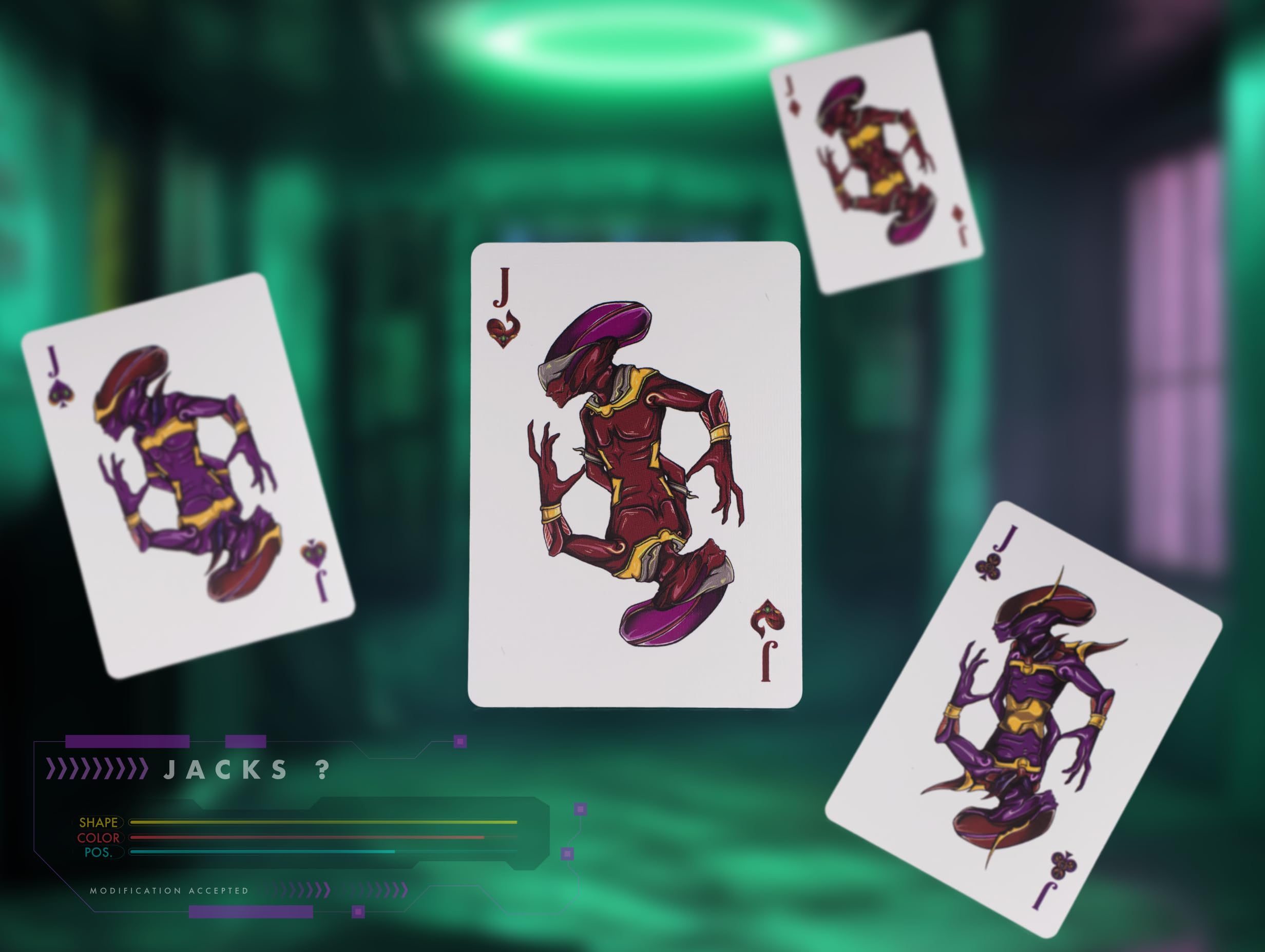 Bicycle Laboratory 3000, Mysterious Card Game with Futuristic Design, Special Collection, Black, Purple and Green, Standard - Image 4