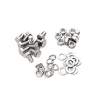 Vista 12 de BinifiMux Juego de 10 tornillos y tuercas hexagonales M8, 1.969 in, 304/18-8, DIN933, acabado liso