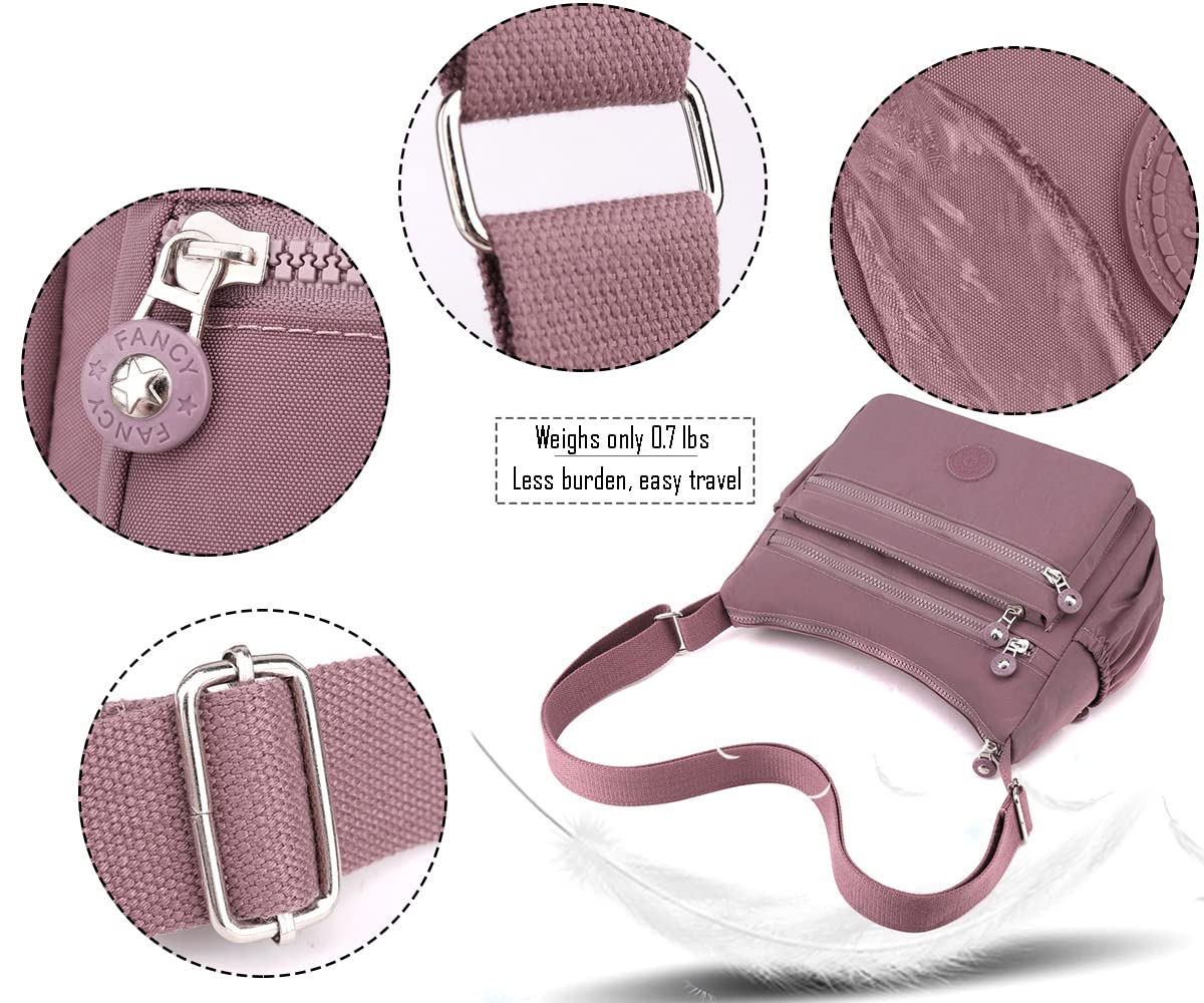 Damska nylonowa torebka na ramię pojemna torebka crossbody lekka modna torba z wieloma kieszeniami z górnym uchwytem torba na zakupy do pracy podróżna torba hobo