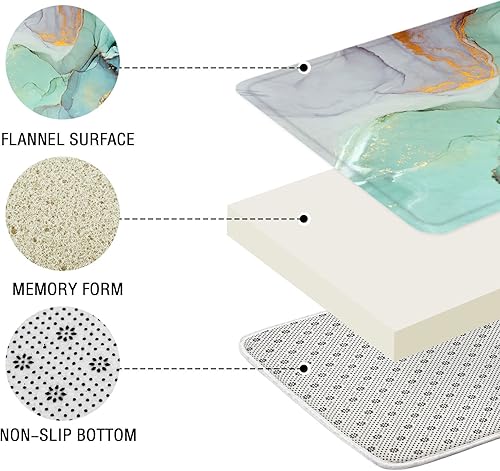 Miniatura 34 de Gibelle Juego de 4 cortinas de ducha de baño con alfombras antideslizantes, cubierta para tapa de inodoro y tapete de baño, juego de decoración