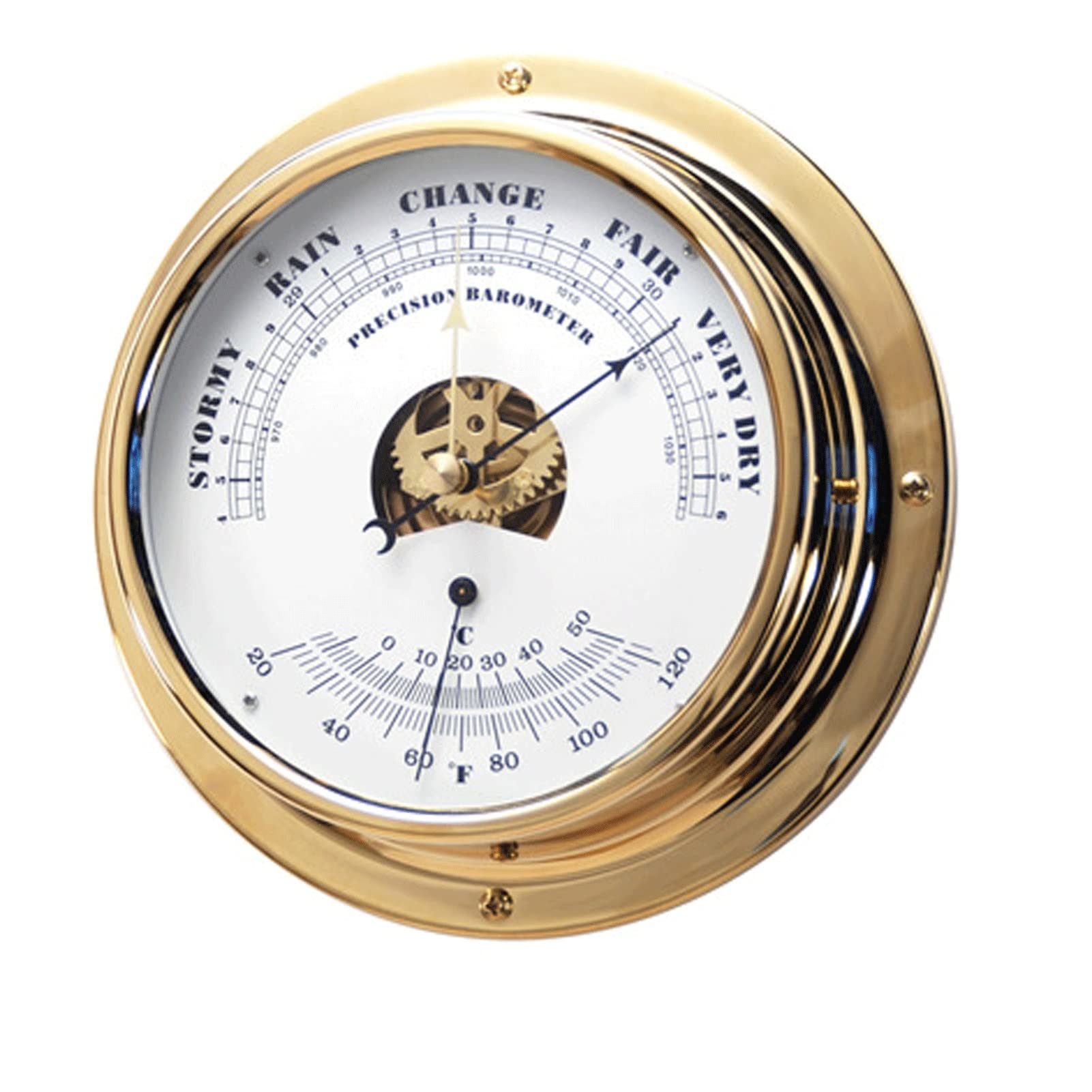 JFGCTYHXY Liquidless barometer, Roman Clock And Barometer With Built In Hygrometer And Thermometer(200mm)