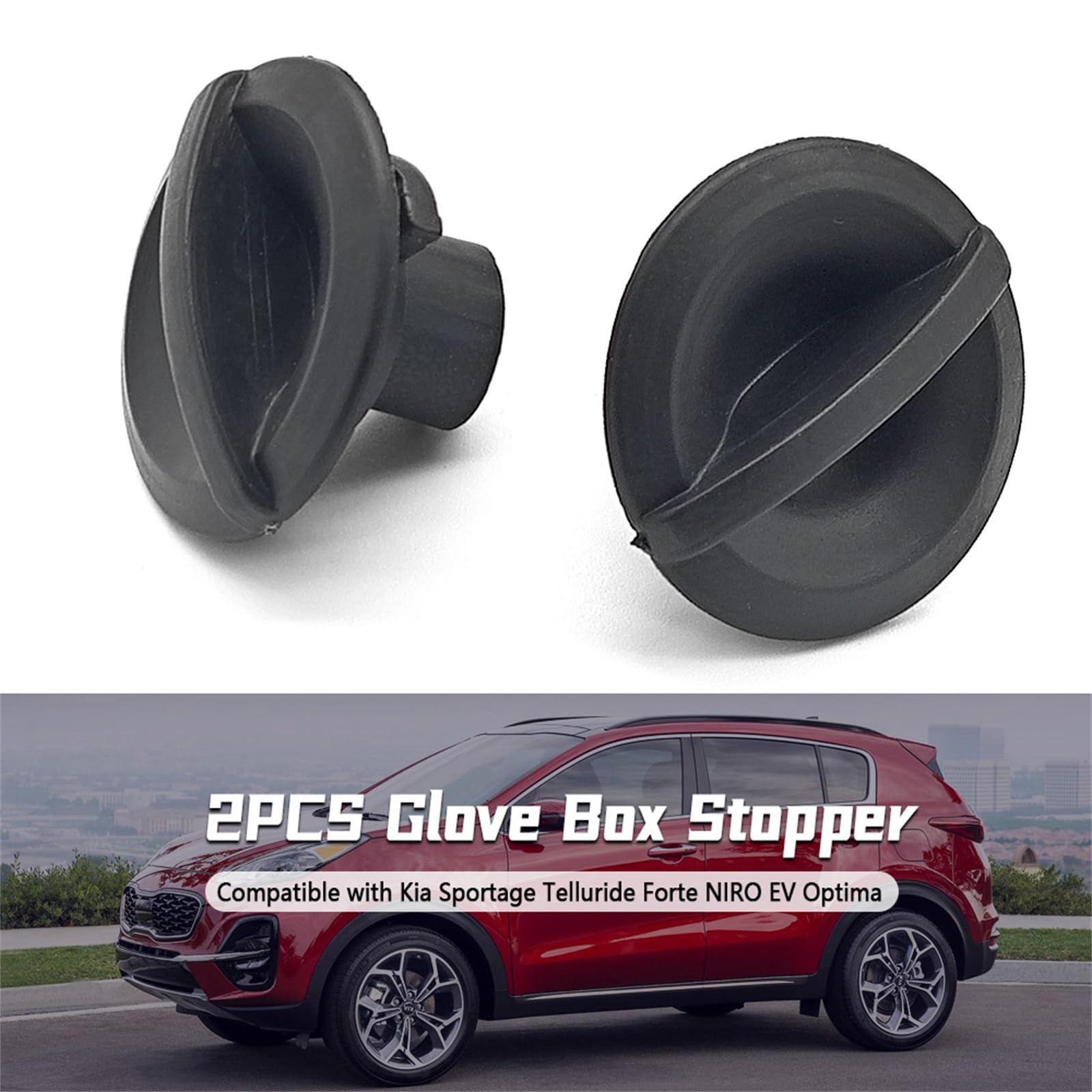 2 Tappi Ferma Vano Portaoggetti Per Kia Sportage, Telluride, Forte, Niro, Optima – Ricambio 84523-B1000, Facile Installazione