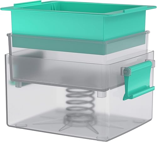 Prensa Grande de Tofu, Prensador de Tofu Yarkor para Bloques de Tofu Firme o Extra Firme de 12-16 oz, Bandeja de Goteo Incorporada, Diseño Simple y