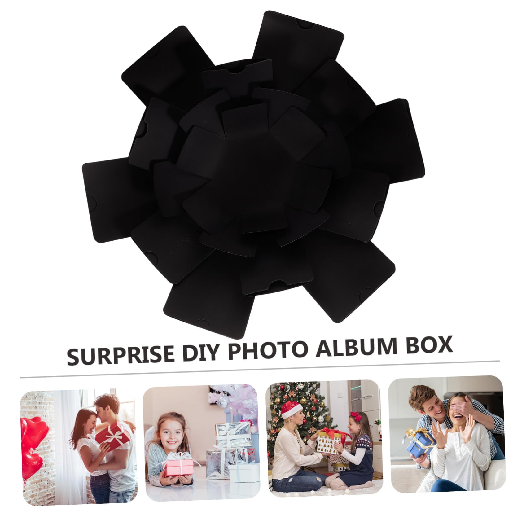 1pezzi Album Fotografico Artigianale Fai da Te Scatola Regalo Contenitore Fotografico Album Ricordi Personalizzato per Compleanno Natale San
