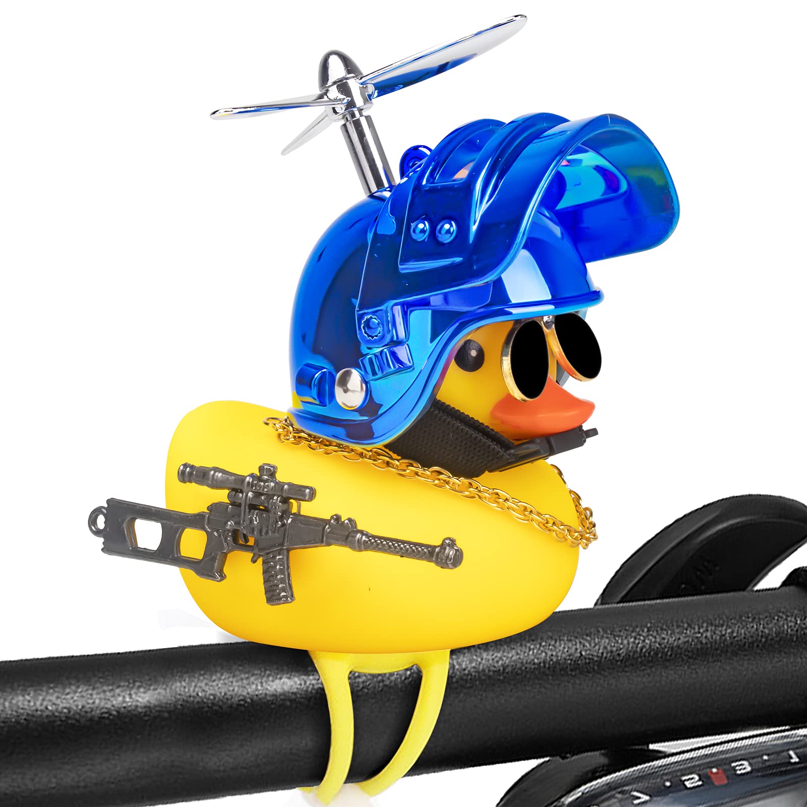 wonuu Rubber Duck Car Ornaments, Squeeze Duck Dashboard Decorations Bicycle Decor for Cycling Motorcycle & Bicycle Accessories Decorations