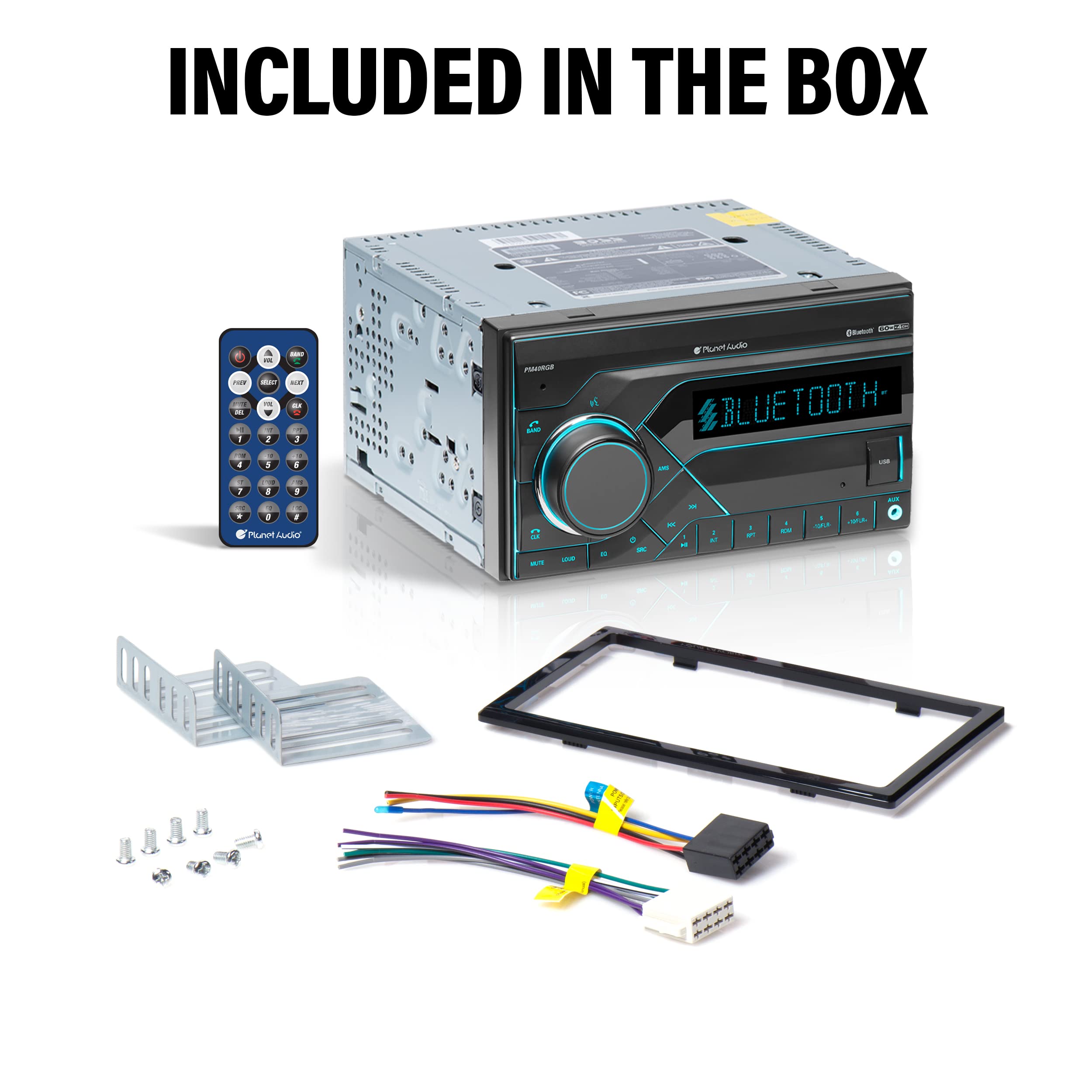 Amazon.com: Planet Audio PM40RGB Car Stereo - Double Din