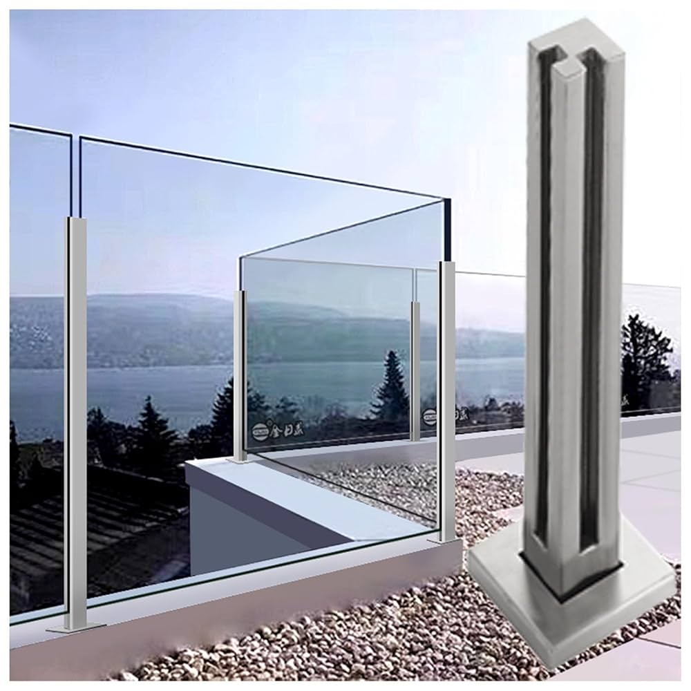 Amazon | 室内 屋外 ガラス 手すり 支柱 階段 てすり 玄関 手