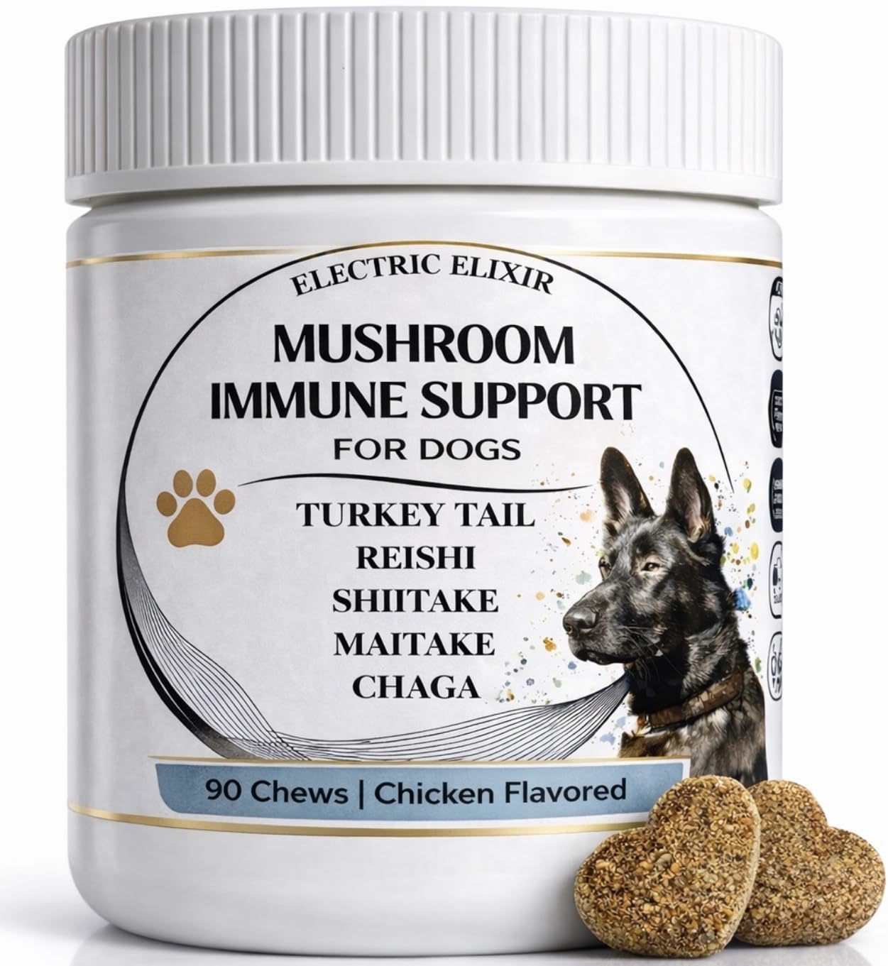 Electric Elixir Turkey Tail Mushroom for Dogs Soft Chews