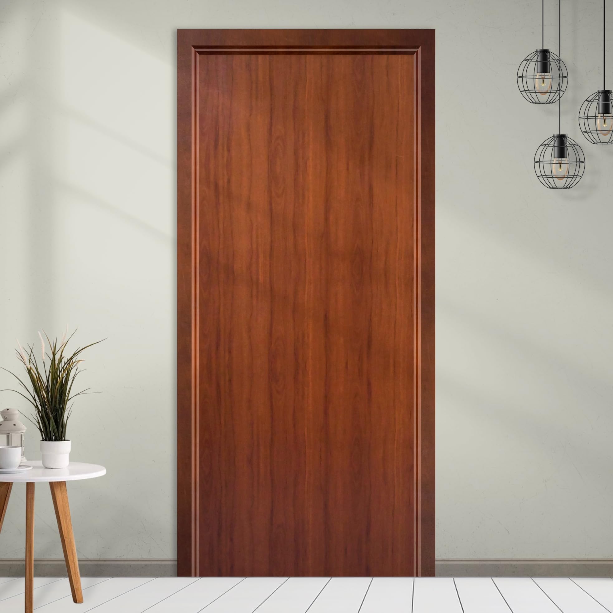 LAPO WPC Door 25mm for Bathroom,Home,Waterproof & Termiteproof,Door for Entrance,Office,Balcony,Kitchen (Without Frame) 30x81 inch,Destiny-600-(22Kg- Wooden)-511