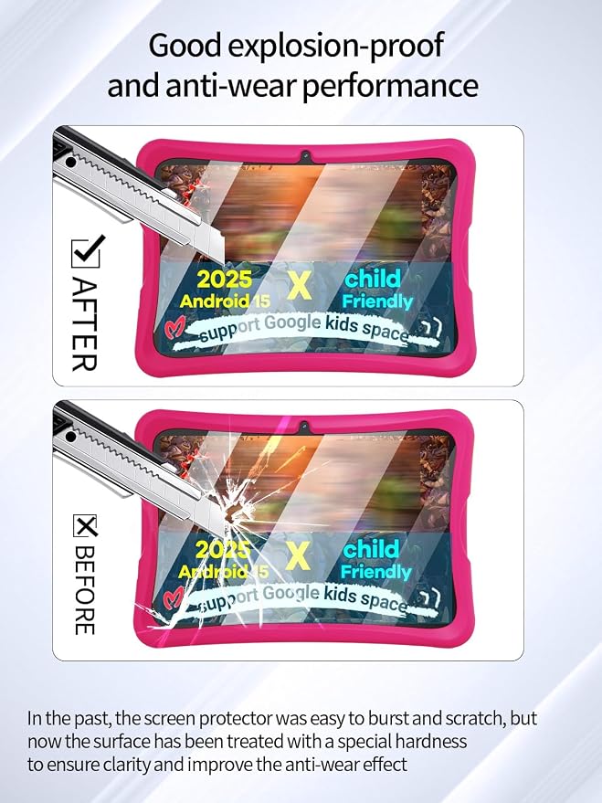Protector de Pantalla para DigiLand Kids Tablet 10.1" 2 Pack miniatura 3