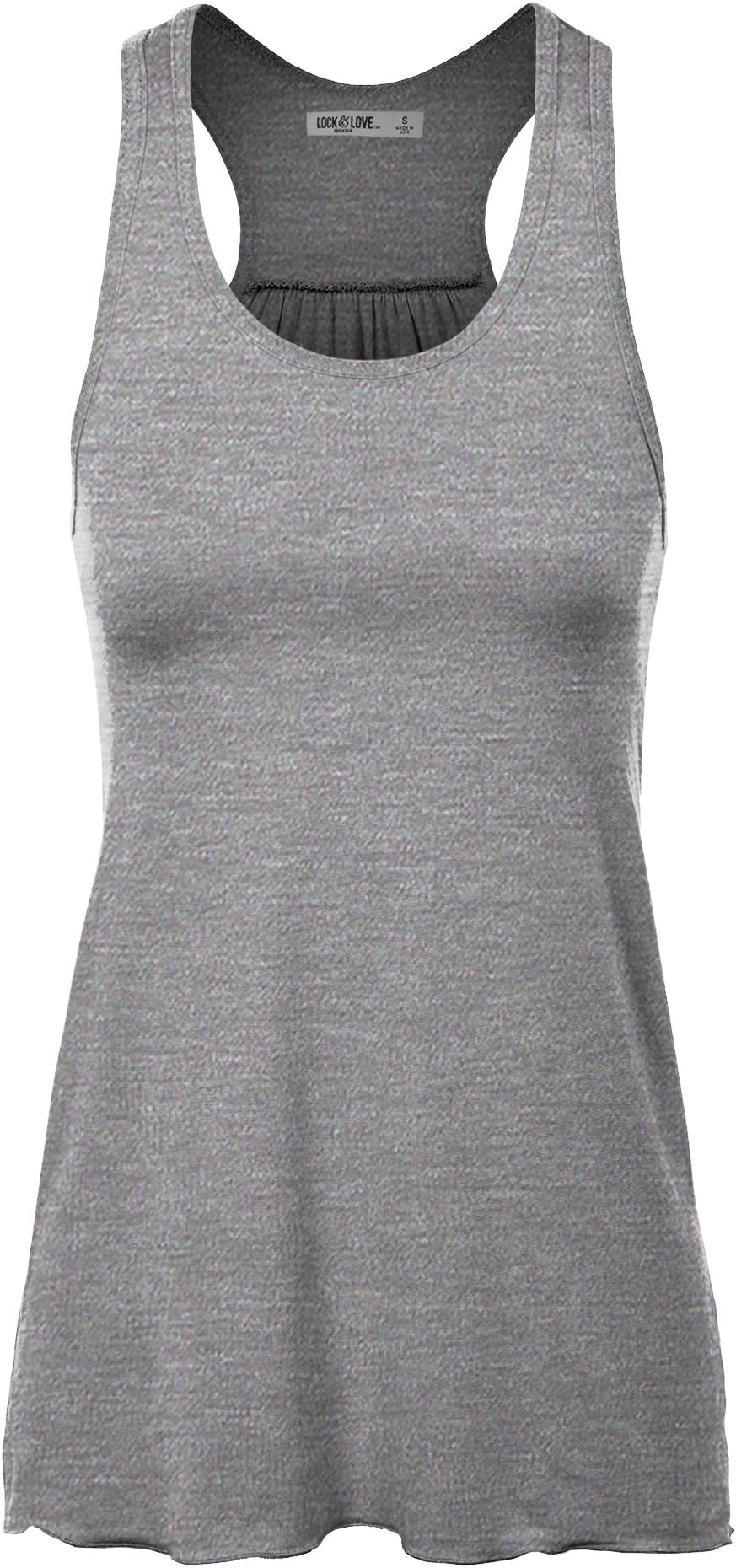 Lock and Love Women's Sleeveless All-Purpose Racerback Tank top-Made in U.S.A.