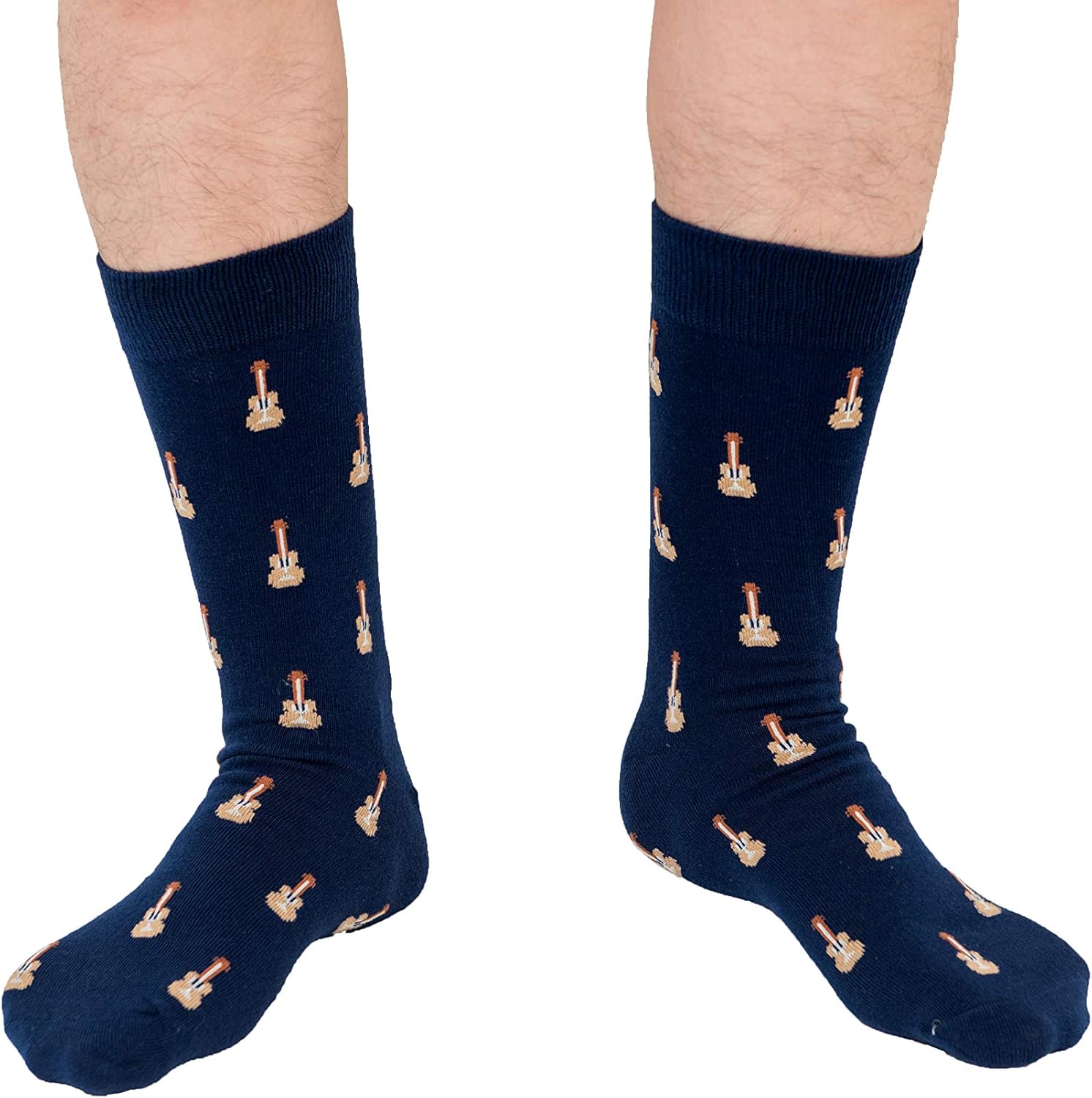 AUSCUFFLINKS Guitar Player Music Lover Socks for Him | Acoustic Guitarist Gift Socks | Present for Work Colleague | Bday Socks Gift for Guys (Guitar) - Image 2