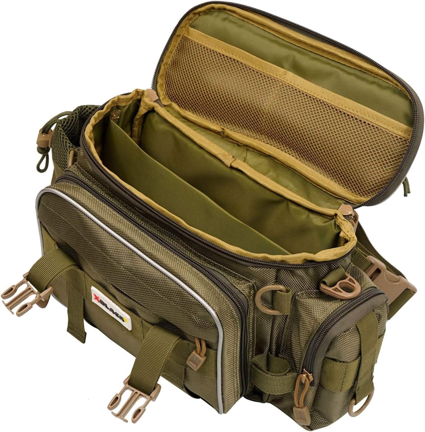XBLACK Fishing Tackle Bags Portable Fishing Tackle Storage Bag Waterproof Lures Kit Waist Fishing Bag for Outdoor Fishing Hiking Camping Cycling (Army Green) : Sports & Outdoors