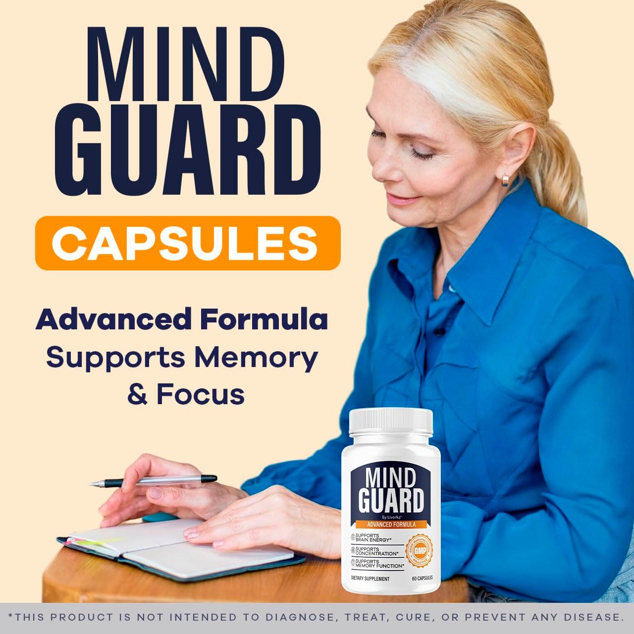 (3 Pack) Mind Guard Brain Supplement - Official MindGuard Advanced Brain & Memory Support Capsules, Natural Mind Guard Supplement Maximum Strength Overall Health & Wellness, 180 Capsules for 3 Months - Image 2