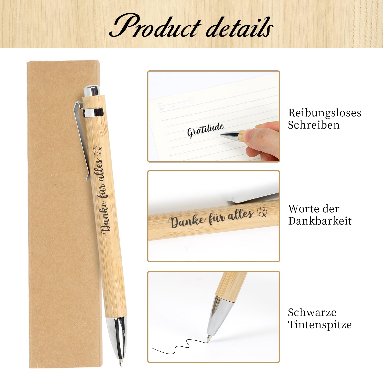 Aurasky Bedankje, balpen met gravure, bedankkaarten en geschenkdoos