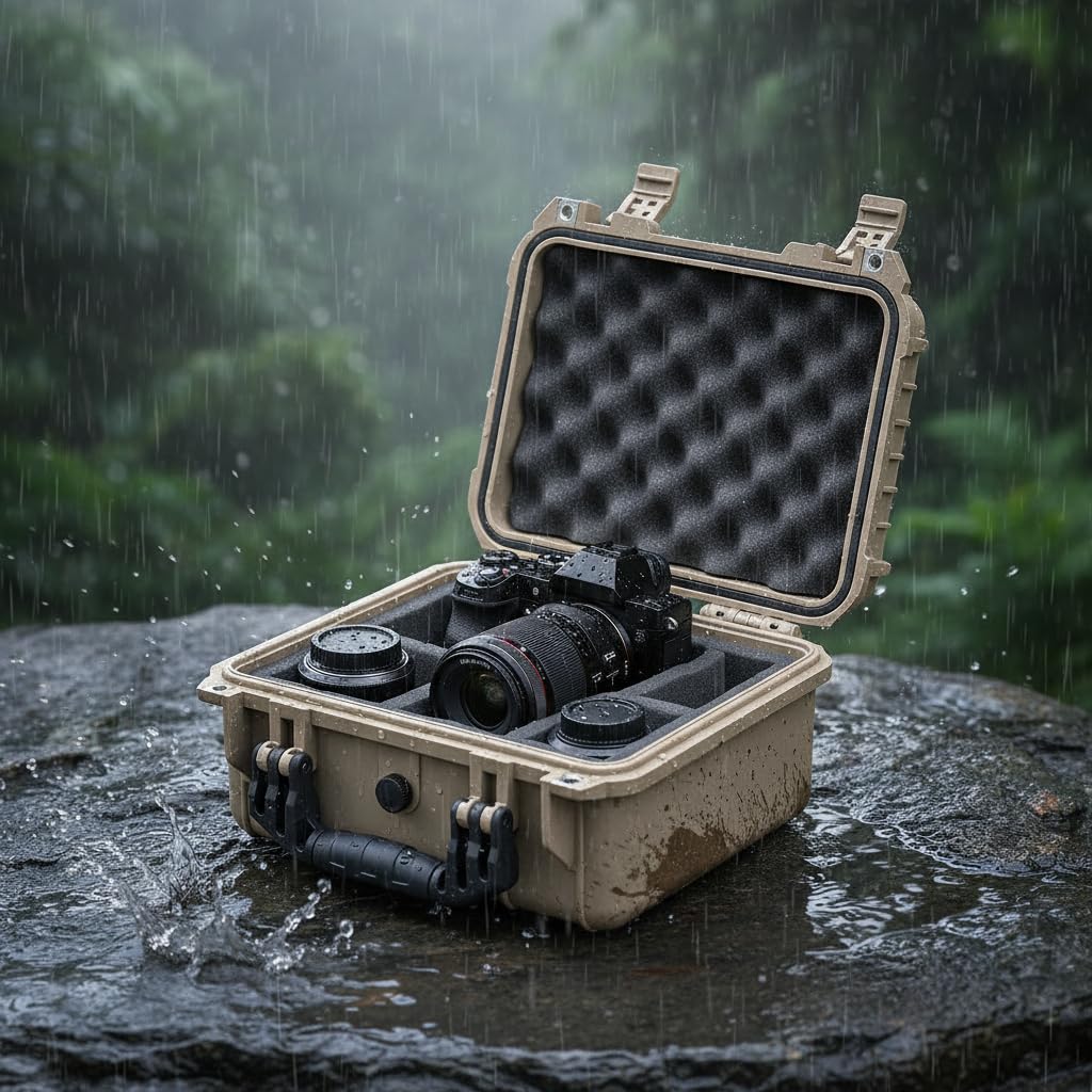 MEIJIA Funda protectora portátil impermeable para todo tipo de clima, funda rígida, funda para cámara con espuma de ajuste personalizado, ajuste para uso de drones, cámara, equipos, pistolas, 13.3 x