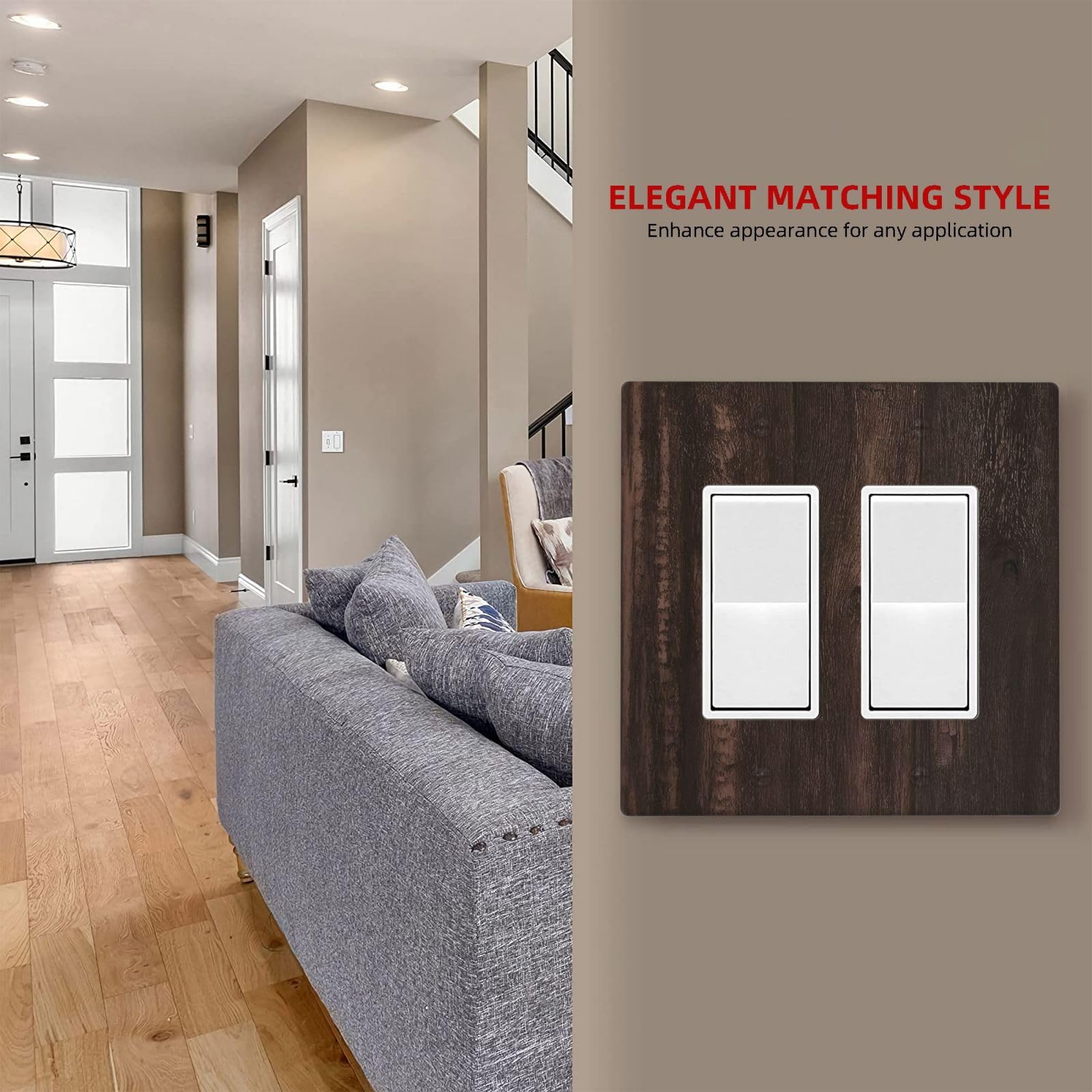 Rustic Wood Wall Plates - Farmhouse Decor -6