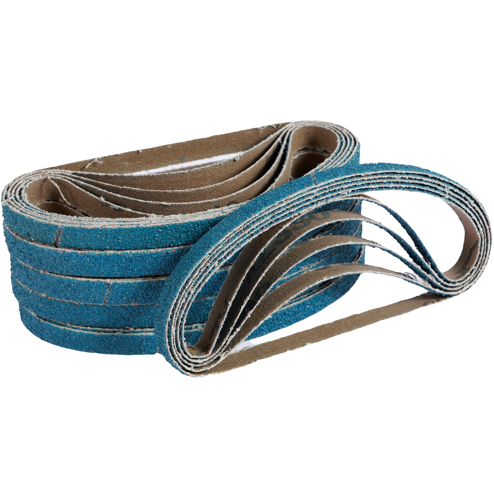 ZJRDYYK 30 PCS 3/8 x 13 Inch Sanding Belts,40/60 Grits Zirconia Sanding Belts for Belt Sander, Industrial Sander Belts for Wood, Metal, Stainless