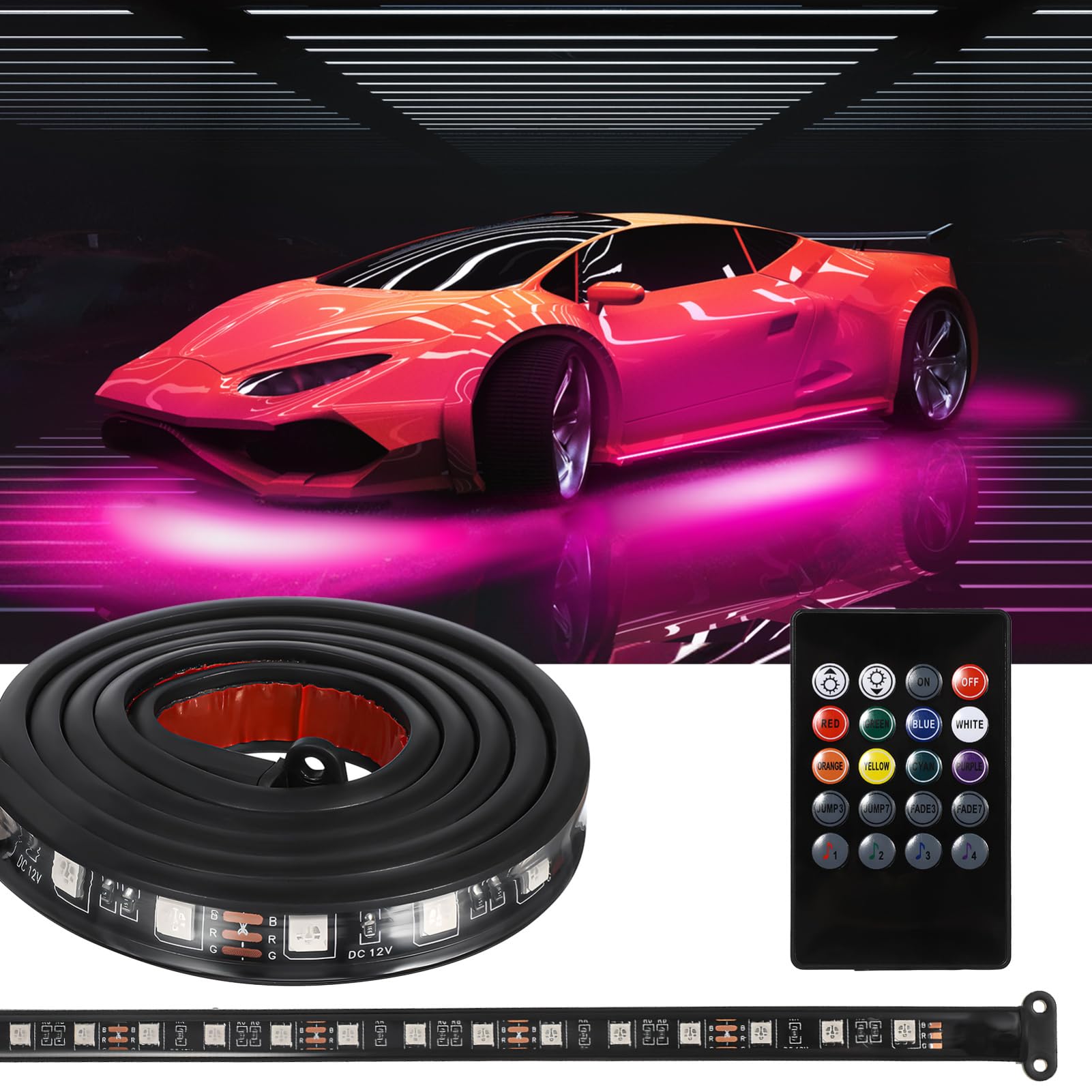 Tiras de luces LED para bajos de autos solucion para personalizar tu iluminacion 8