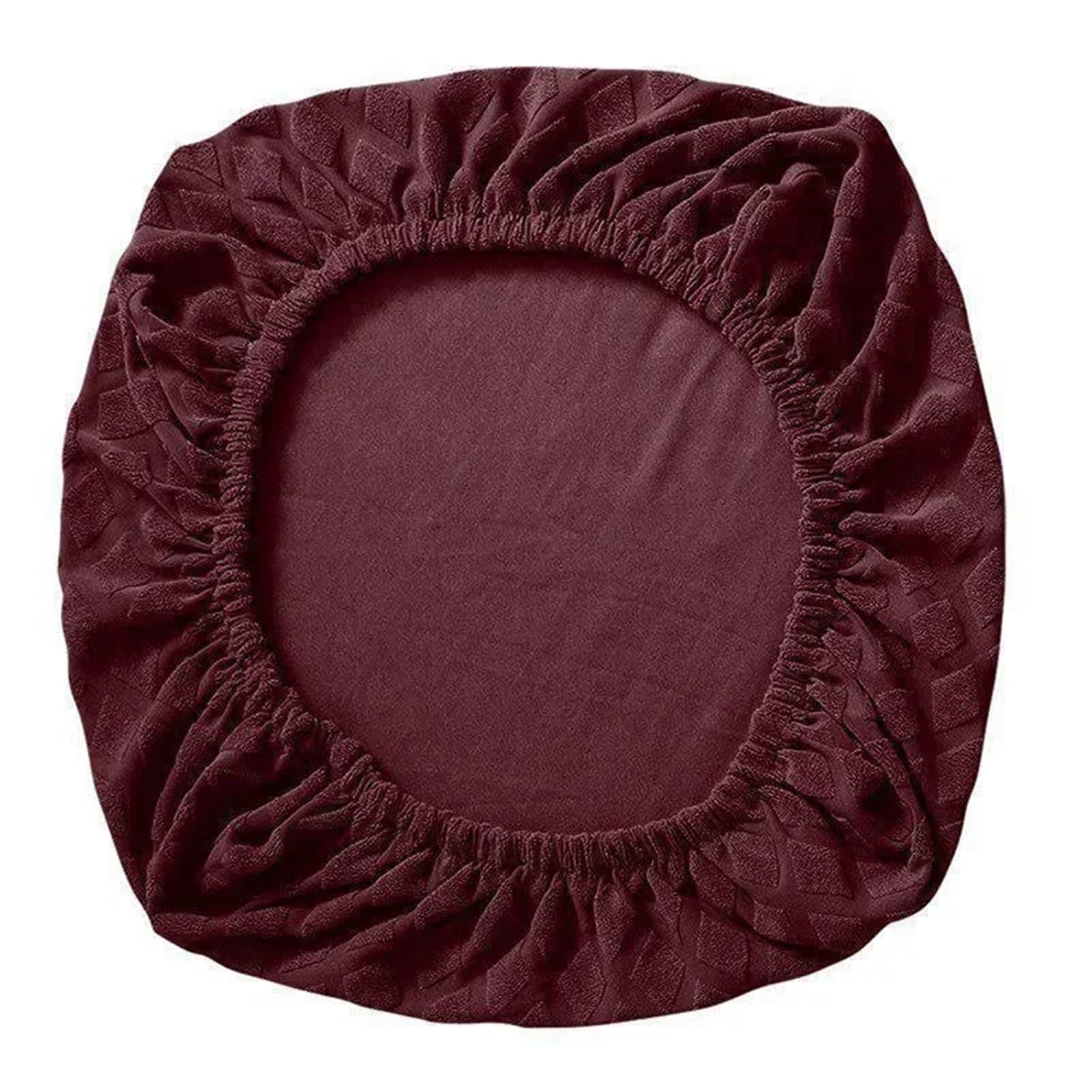 ITRHJTGP Chair Covers 1pc Spandex Elastic Office Chair Cover Jacquard Seat Covers Pineapple Lattice Fleece Slipcover Protector(Wine red)