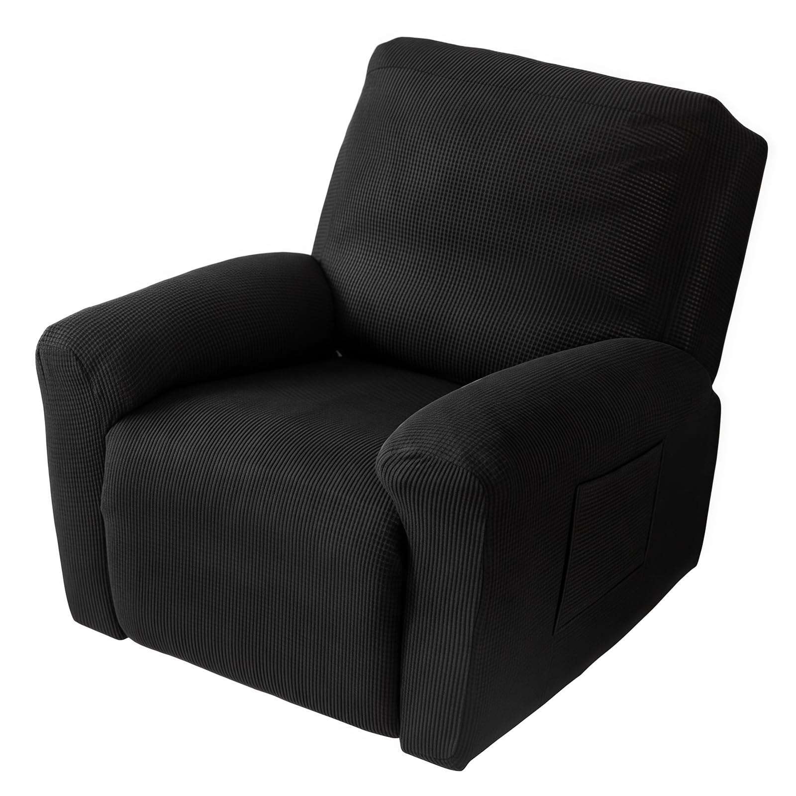 WoeiCuod 1 2 3 4 Seater Couch Cover Stretch Recliner Sofa Covers,with Pockets Sofa Recliner Protector Anti Slip Washable Stain Resistant Armchair Covers For Living Room