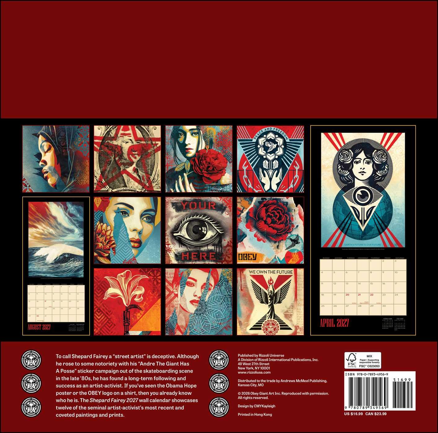 Shepard Fairey 2027 Wall Calendar