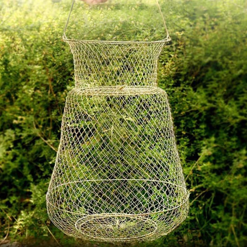 Cast Nets for Fishing Accessories Protective Basket Metal Cage Shrimp Baskets Supplies, Black