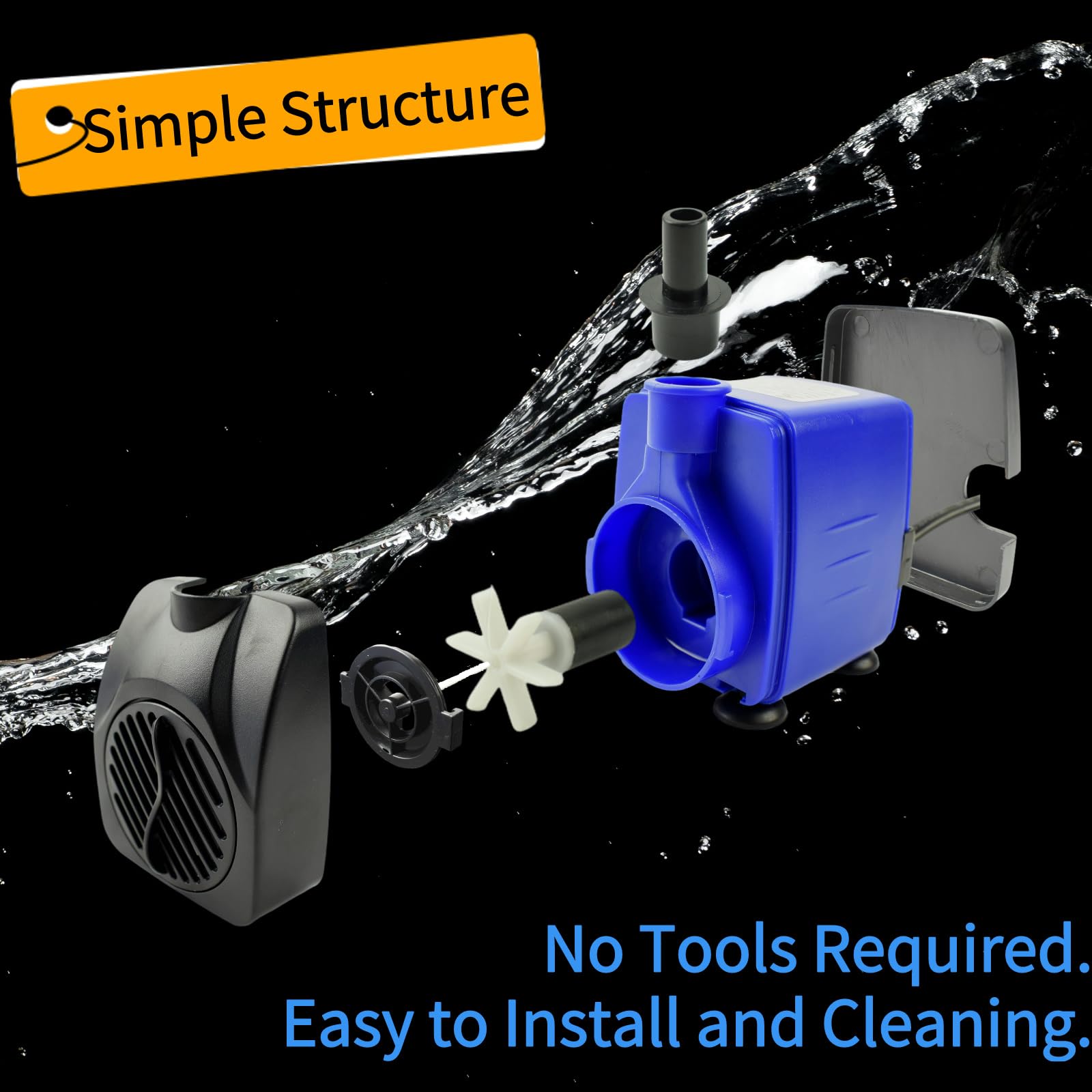 Amazon.co.jp: Conquerall CHA-750 720L/H AC 110V 185GPH の水中