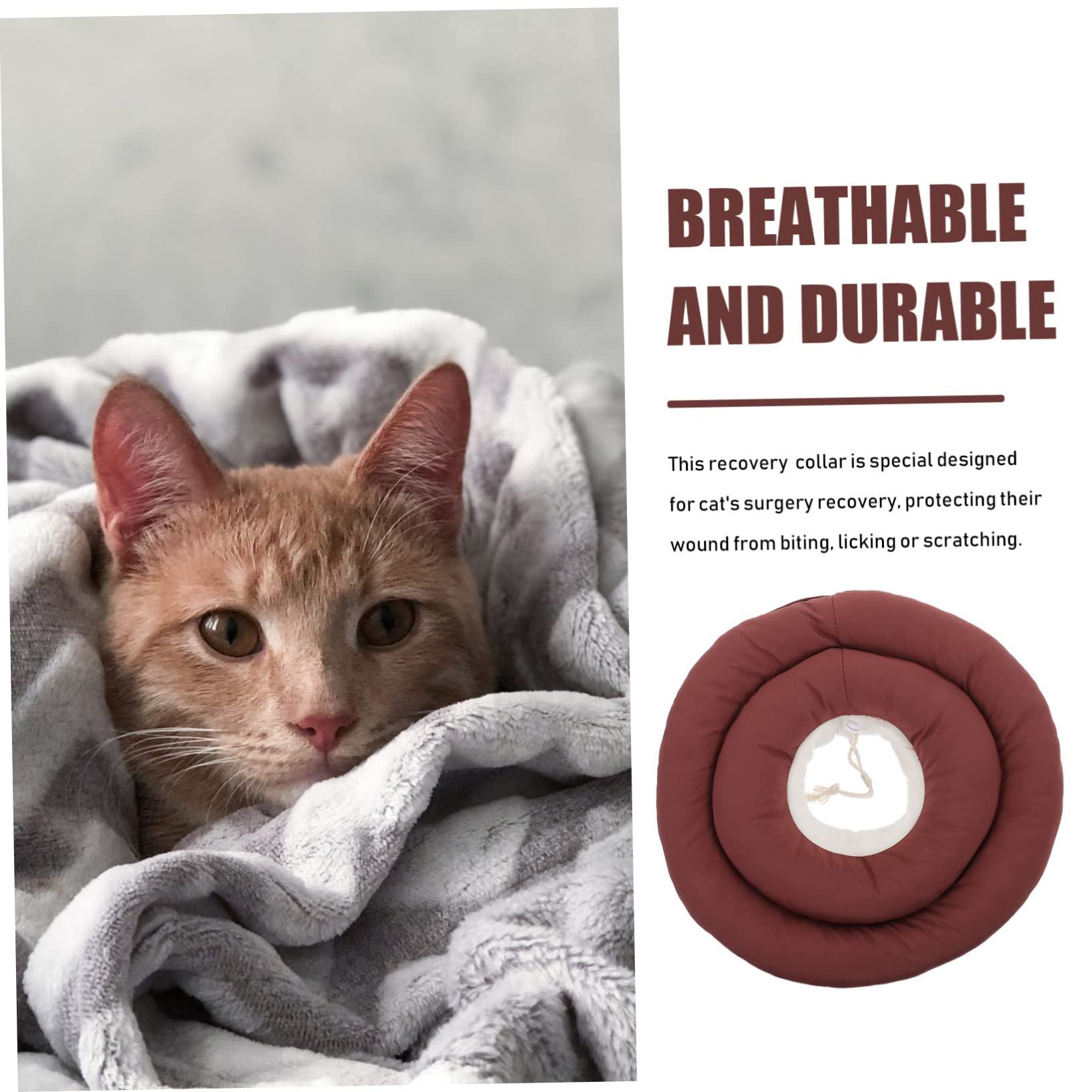Yardwe 2pezzi Collare Protettivo Per Gatti Collare Di Per Animali Domestici Resistente e Traspirante Per Prevenire Leccate e Graffi Su Ferite e Interventi Misura Media