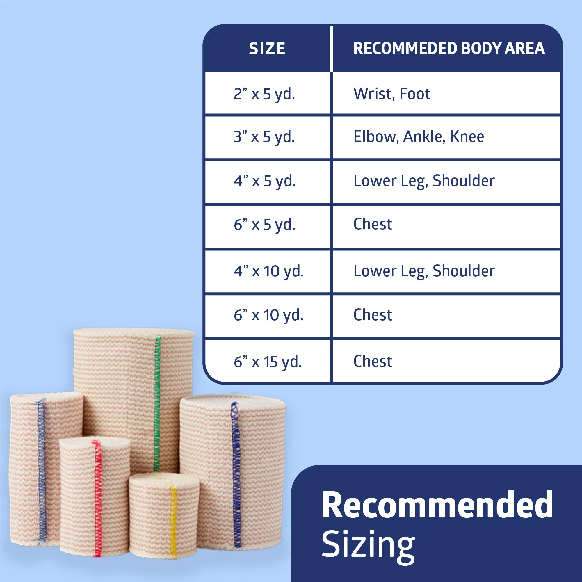 Medline Matrix Elastic Bandages, Non Sterile, 6" x 10 yard, White/Beige (Pack of 20) — Amazon image 6