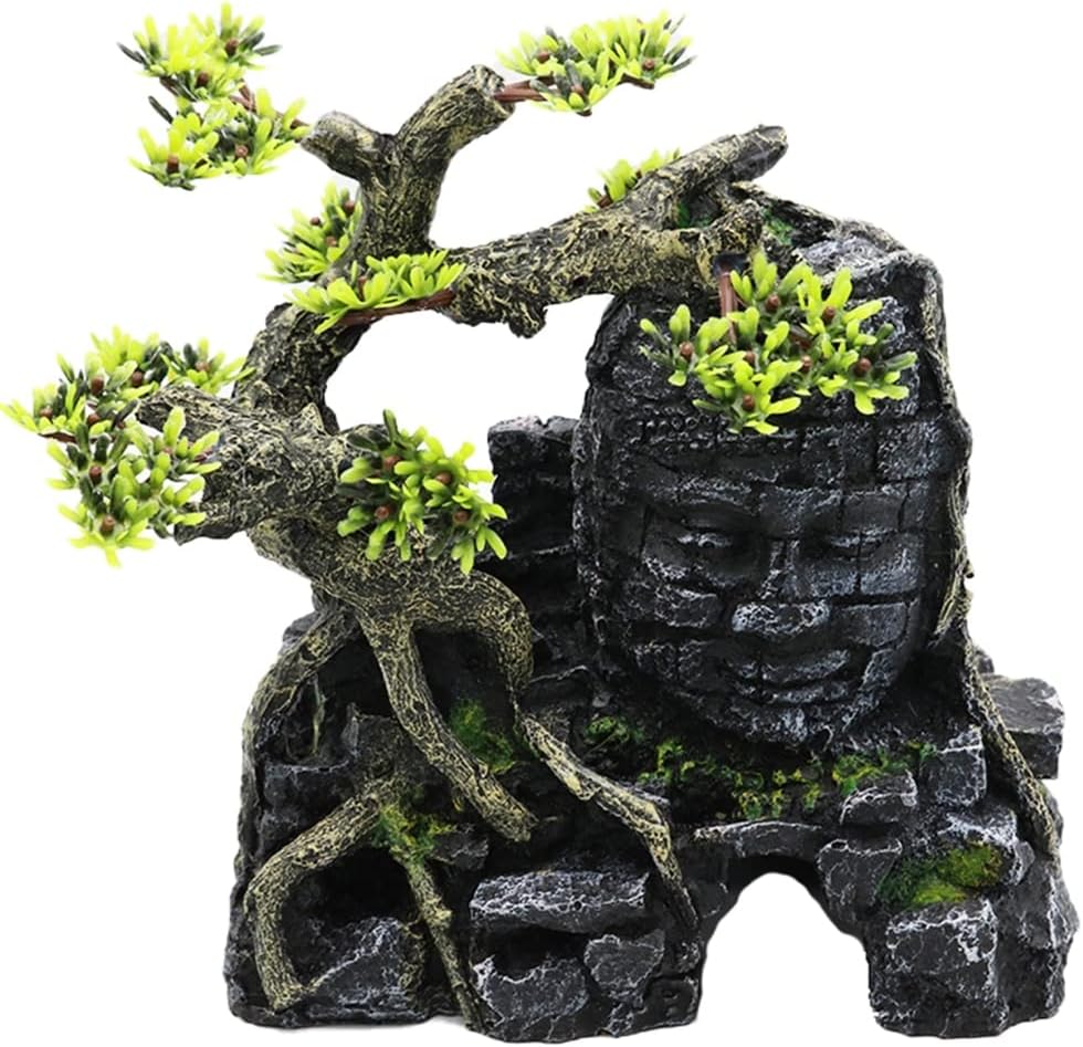 REIRQIE Large Buddha Statue Aquarium Decorations,Aquarium