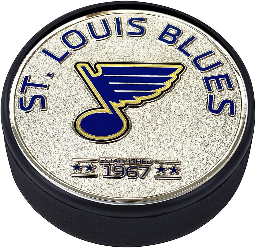 Sports Decor Medallion Puck - St. Louis Blues Silver Established