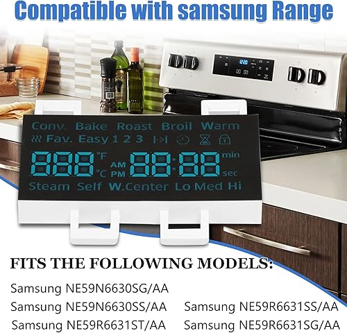 Miniatura 3 de Tablero de pantalla LED de rango DG07-01005A, calidad OEM, compatible con Samsung Electric Range, se adapta al modelo NE59R6631SS NE59N6630SS