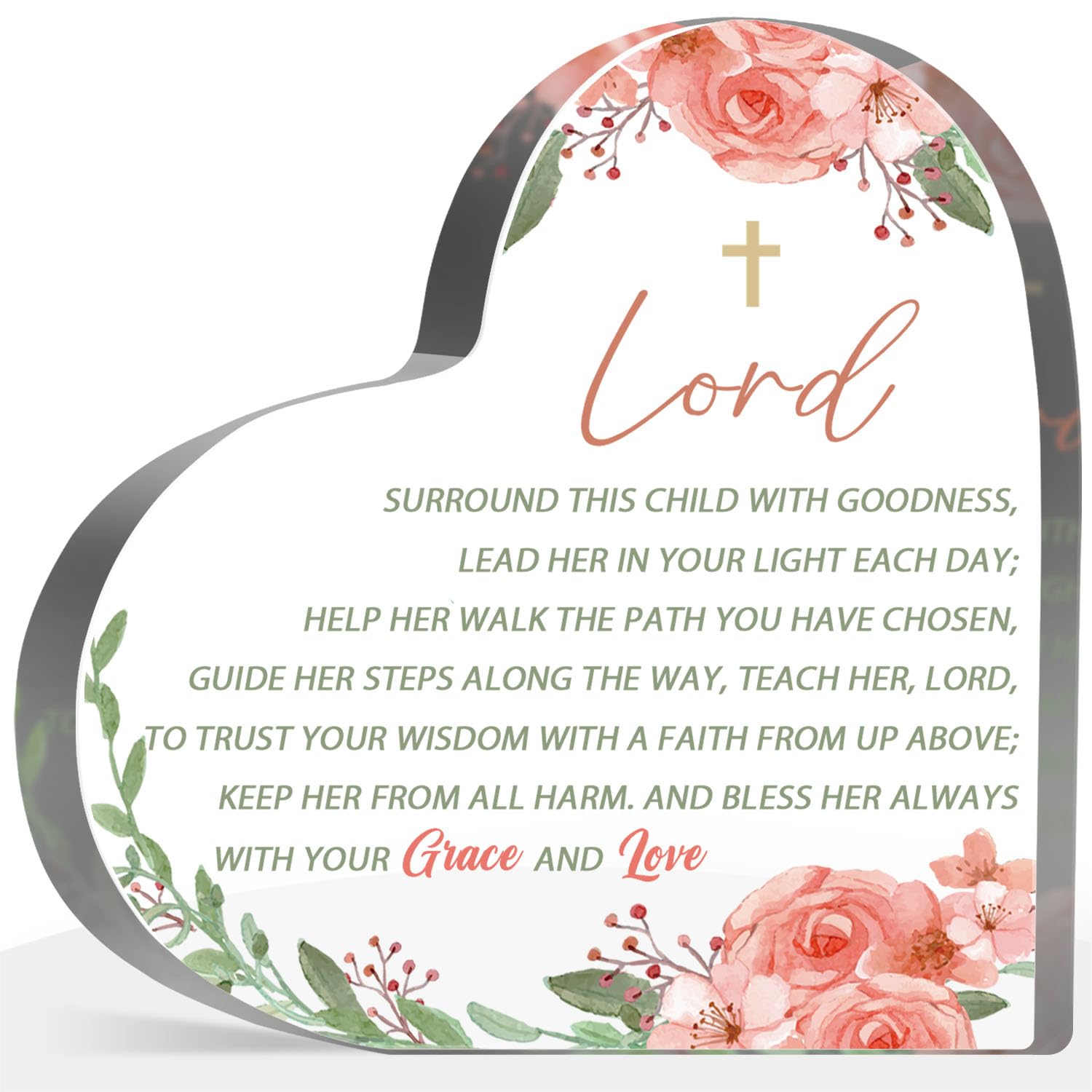 Baptism Gifts for Girls Boys, Godchild Gifts for Goddaughter Godson, First Holy Communion Sign, Inspirational Religious Gifts, Christening Catholic Christian Baptism Keepsake Decor