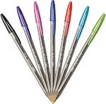 BIC Cristal Xtra Stylo à bille de mode, point d'or (1.6mm), Couleurs assorties, 24-Count (MSBAPP241-A-AST)