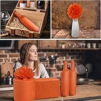 Vista 4 de Undemouc 100 hojas de papel de seda naranja de 20 x 14 pulgadas, papel de seda a granel para envolver bolsas, para manualidades, cumpleaños, bodas