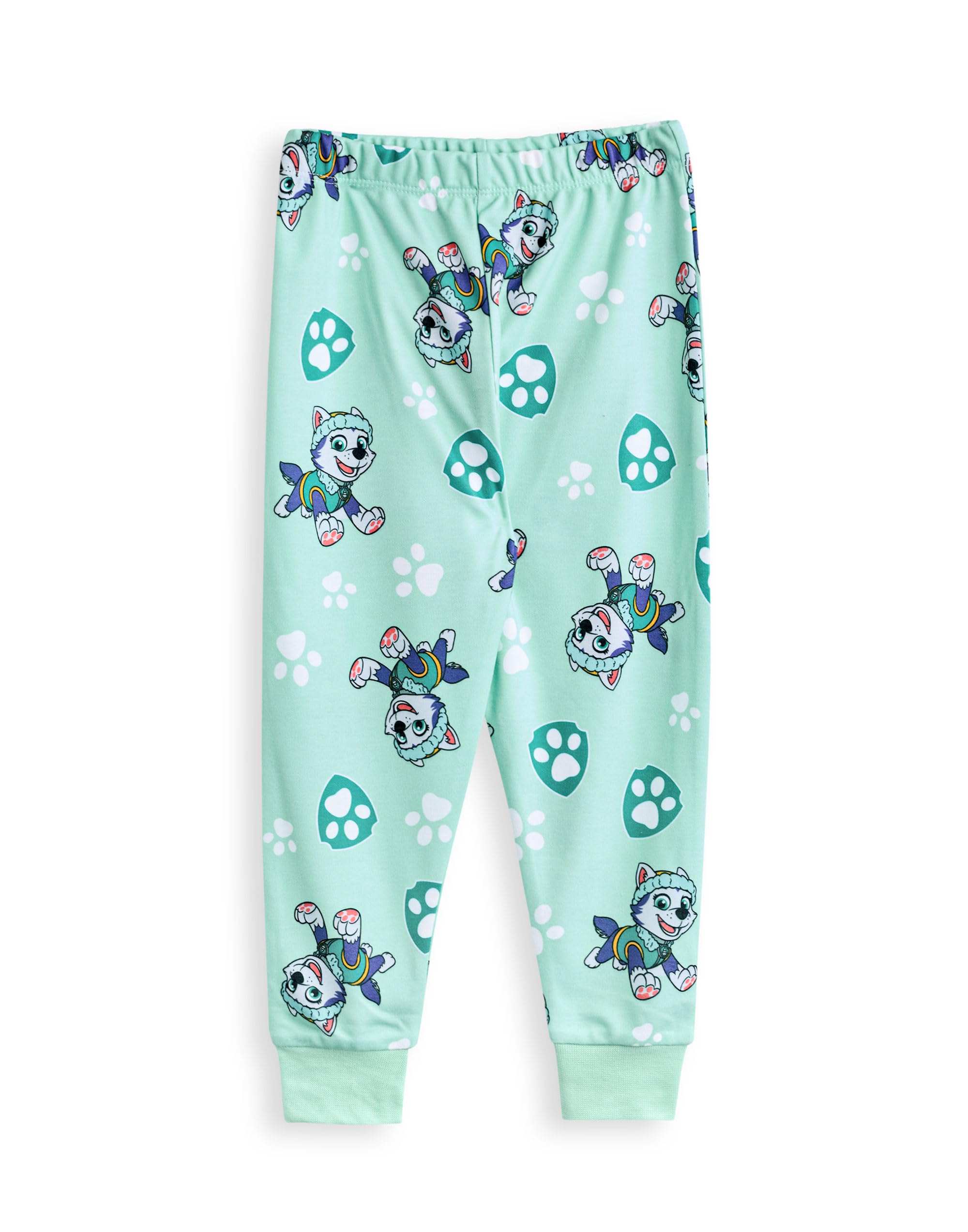 PAW PATROL Skye & Everest piżama dziewczęca, zestaw 2 sztuk, koszulka z długim rękawem z grafiką charakteru dla dzieci, spodnie piżamowe z długimi nogawkami, w kolorze różowym i szarym, bielizna nocna