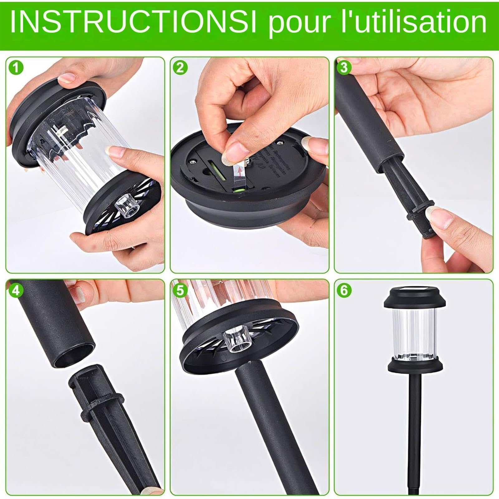 Lampes Solaires D'Extérieur Pour Jardin Lot De 6 Pièces Décoratives LED