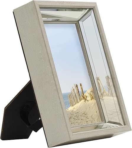 Miniatura 8 de Mikasa Marco de fotos de espejo, muestra una foto de 4 x 6, blanco, 5 x 7 pulgadas