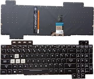 USキーボードバックライト ASUS TUF用 Gaming FX505D FX505DY FX505DT FX505DU ノートパソコンパーツ(ホワイトRGBバックライト)
