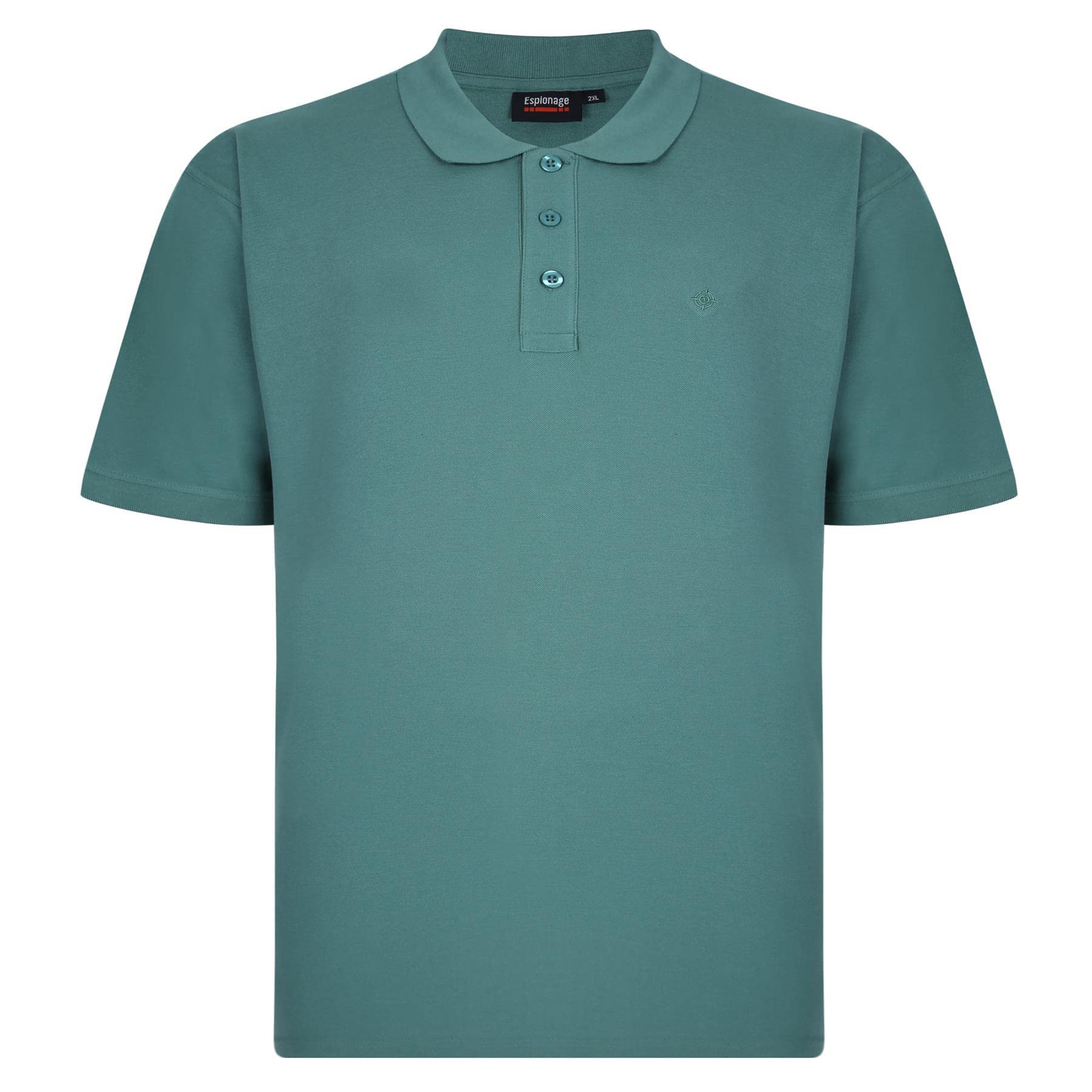 Espionage Men's Plus Size Premium Cotton Pique Polo Shirt (PO74) Spruce Green in 6XL