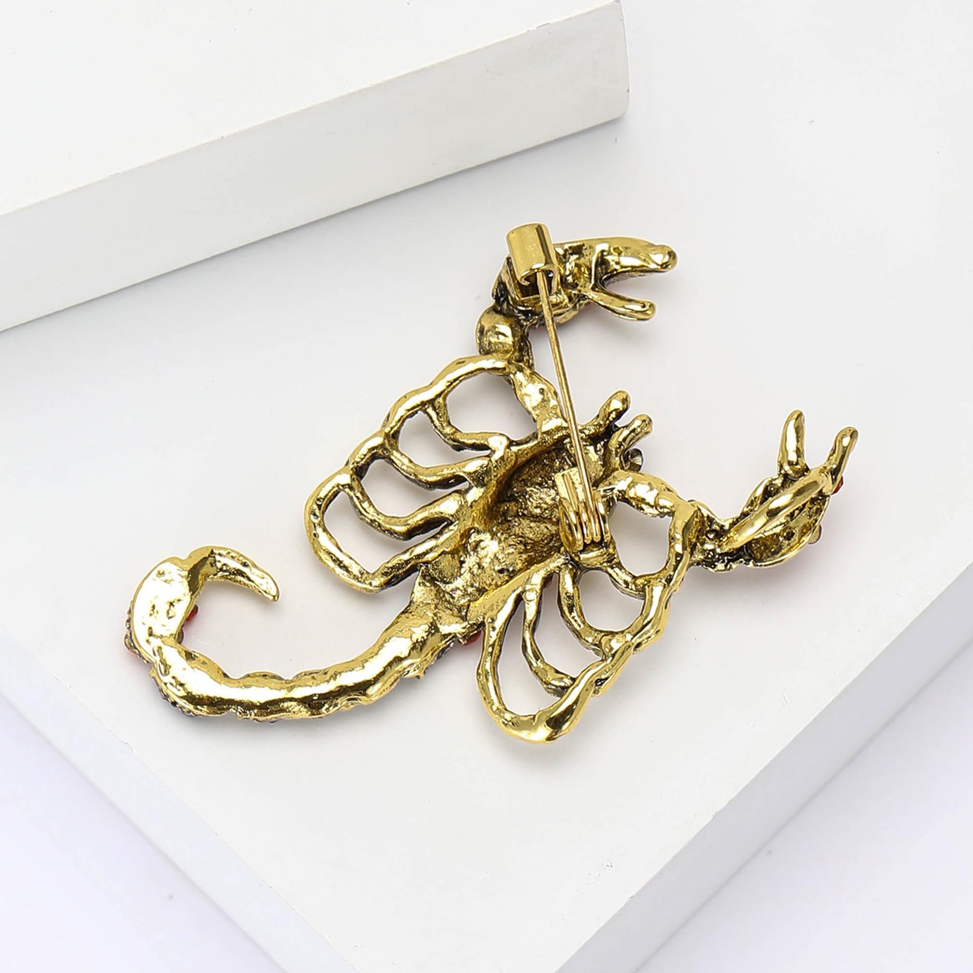 Broches de escorpión con Diamantes de imitación, 4 Unidades, para Solapa de Hombre, Hermosa decoración de escorpión.