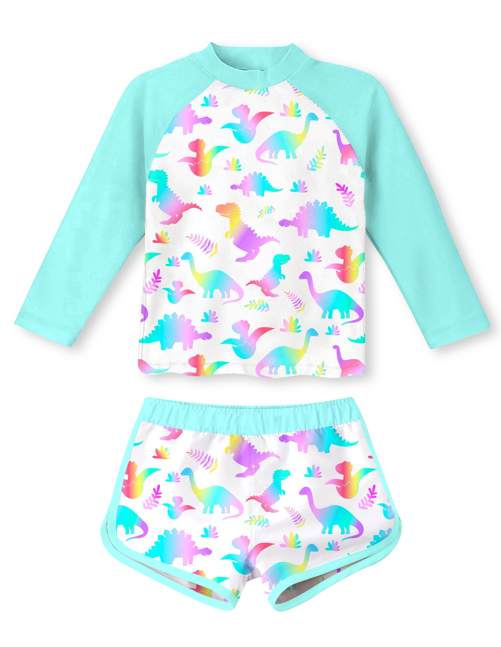 Vogseek Girls Rash Guard Two Pieces Swimsuit Long Sleeve Bathing Suit for 3-10 Years