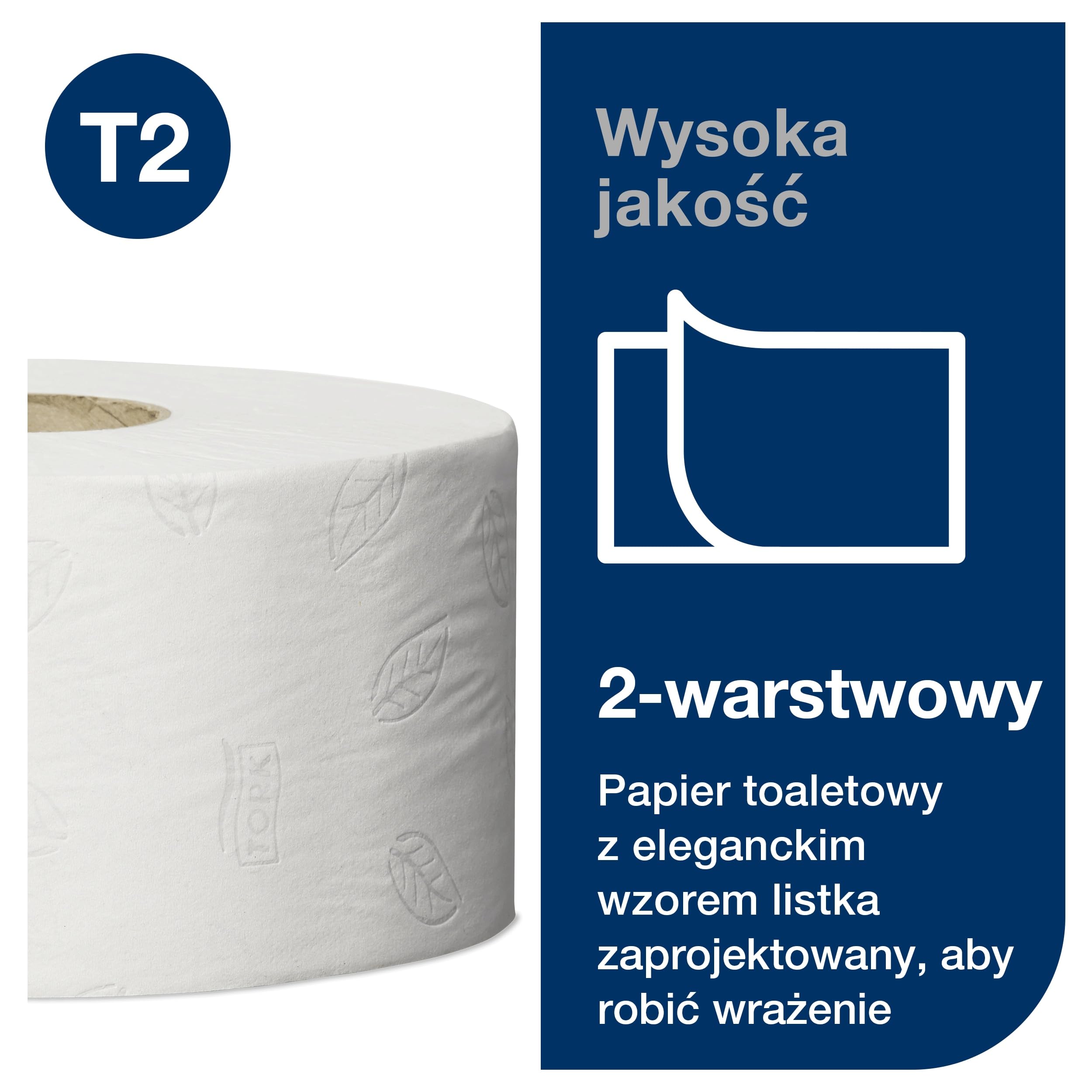 Tork Papier toaletowy Mini Jumbo T2, biały, Advanced, dwuwarstwowy, 12 × 170m, 120280