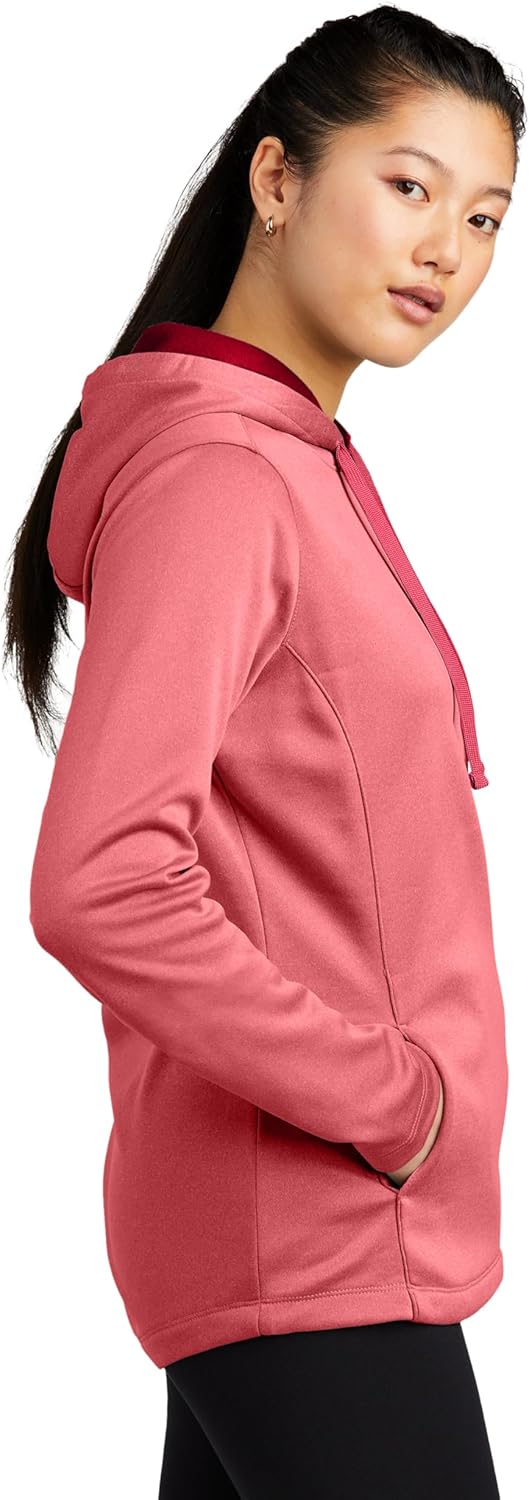 SPORT-TEK Women's PosiCharge Sport-Wick Heather Fleece Hooded Pullover